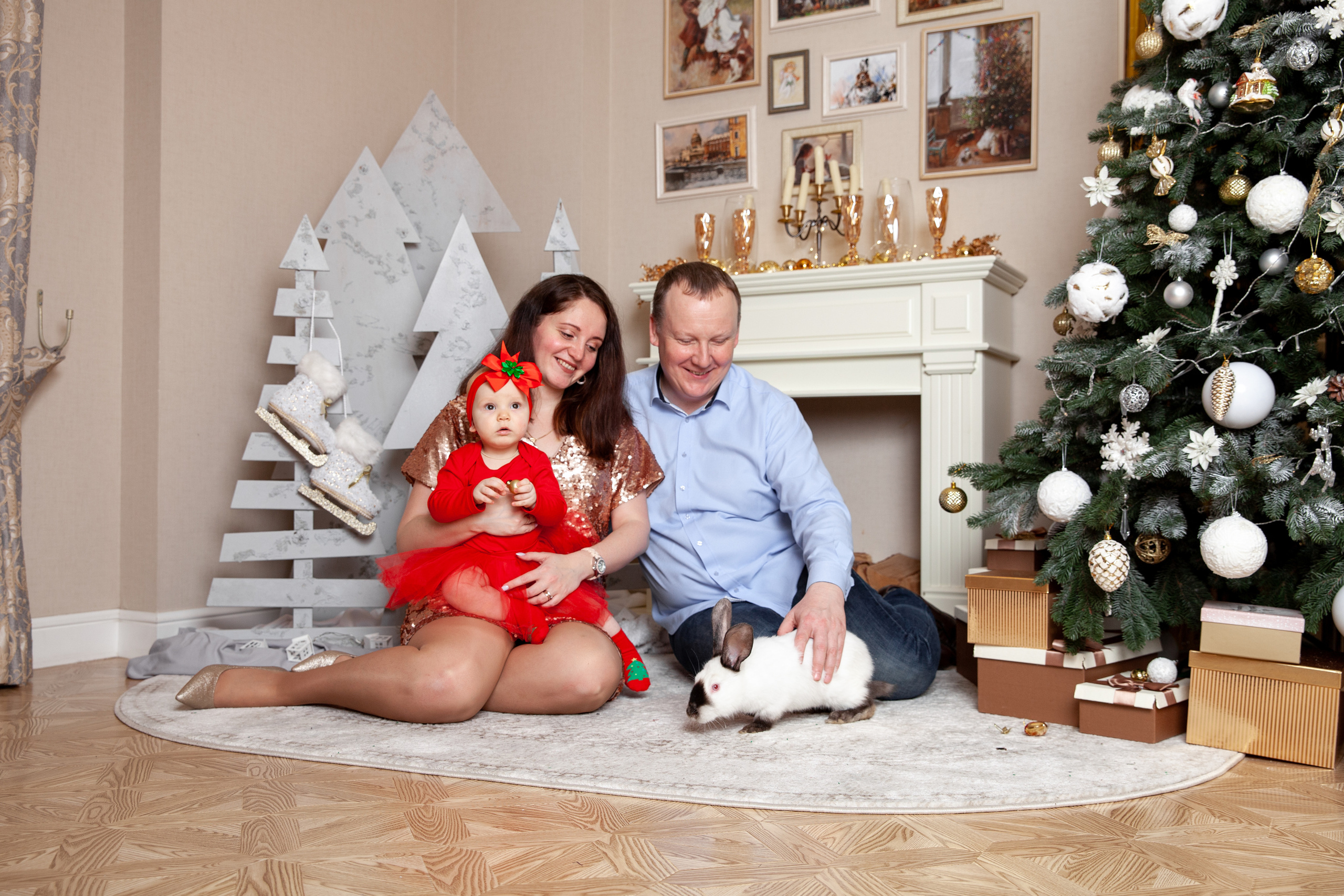 Новый год маленькой Ксюши и родителей. Фотограф в Железнодорожном и Балашихе