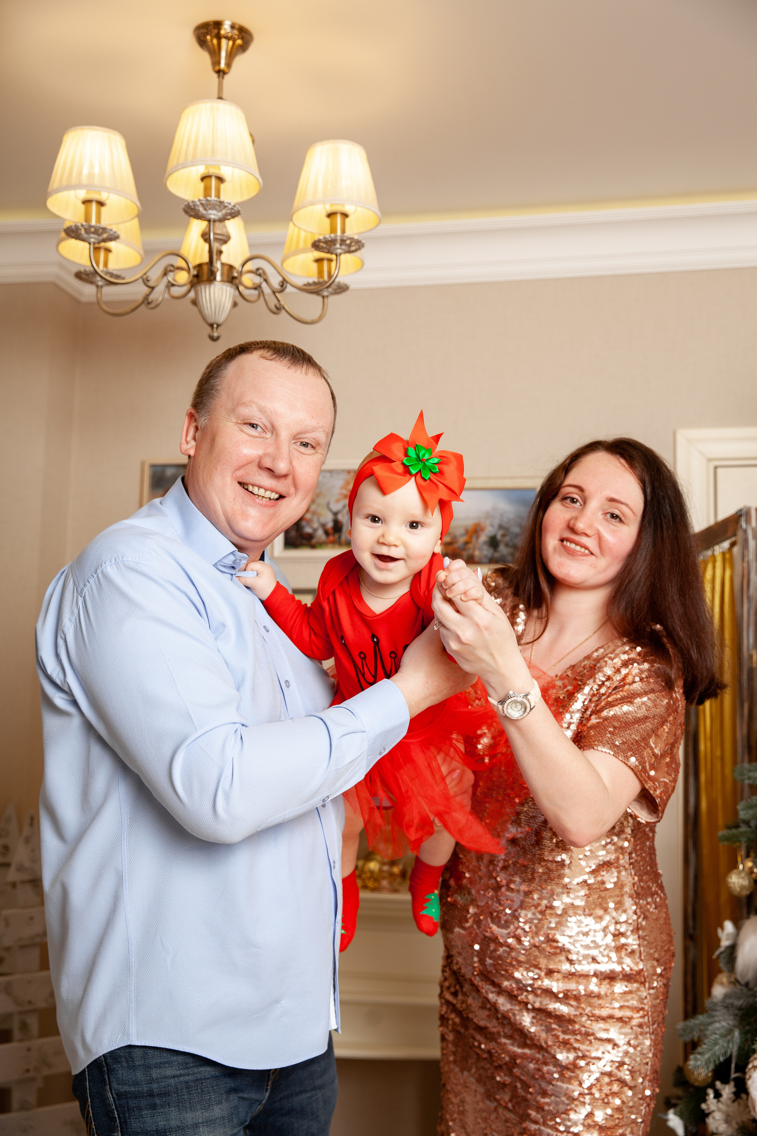 Новый год маленькой Ксюши и родителей. Фотограф в Железнодорожном и Балашихе