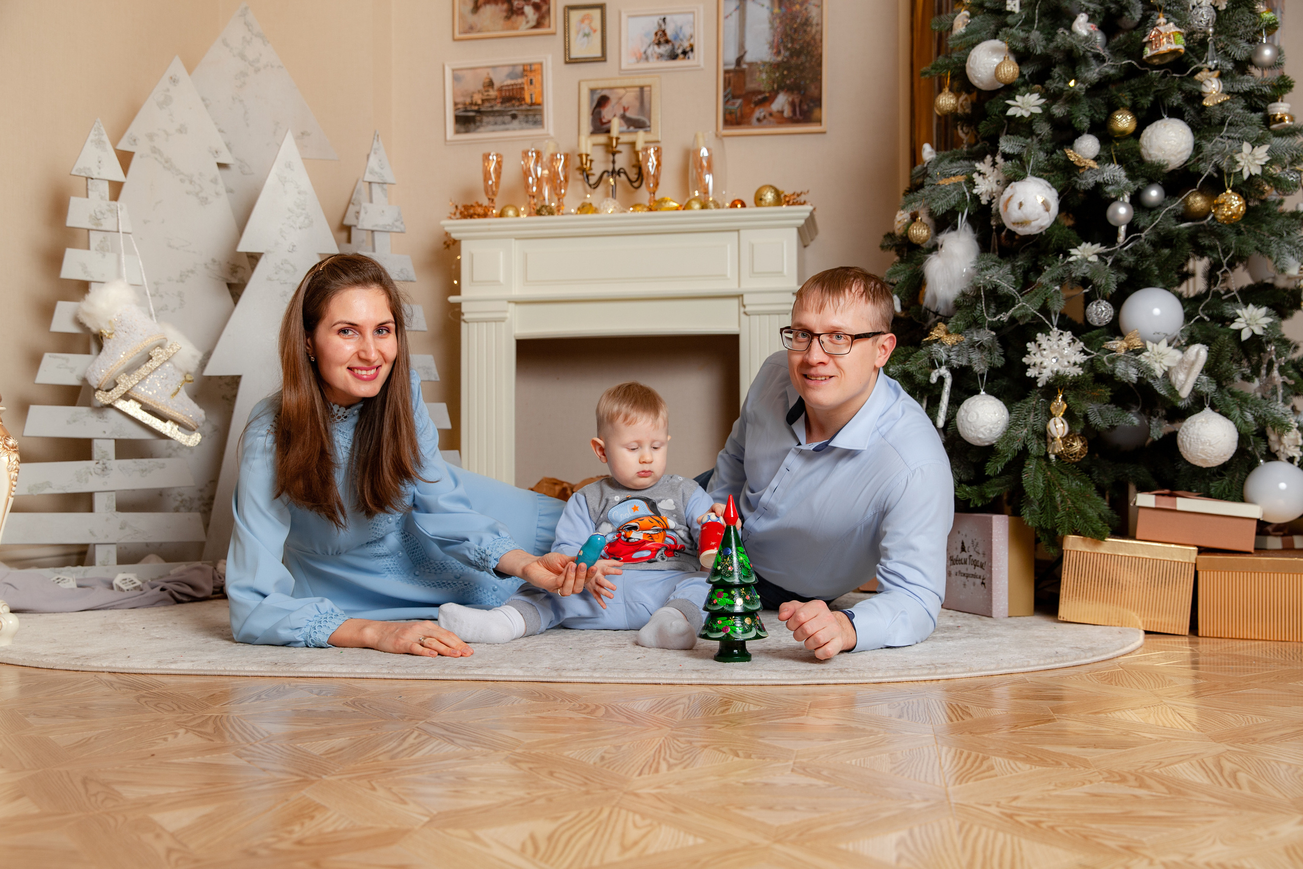 Новогодняя фотосессия для Виталия, Яны и Дани. Фотограф в Железнодорожном и Балашихе