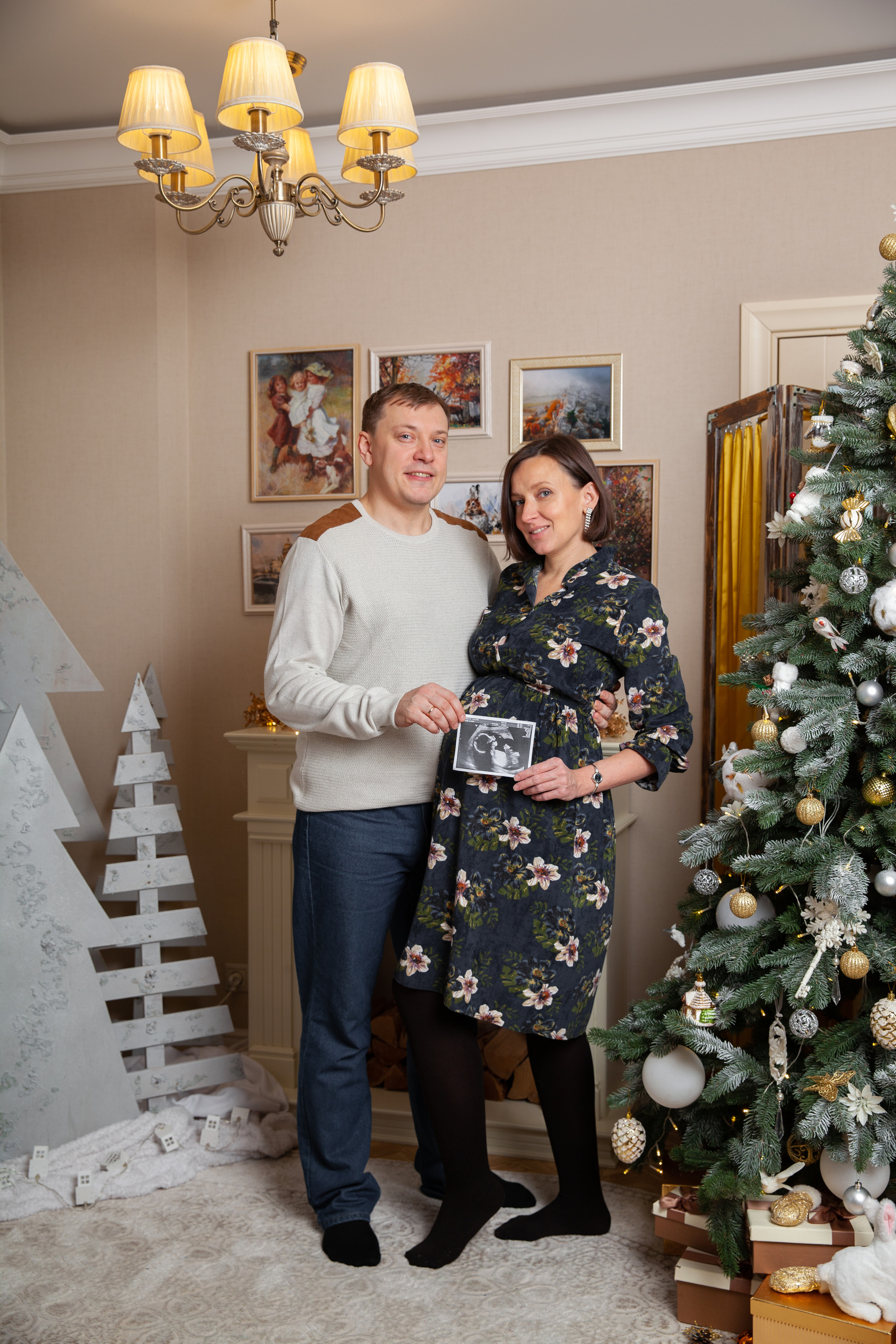 Новогодняя фотосессия беременности для Светланы. Фотограф в Железнодорожном и Балашихе