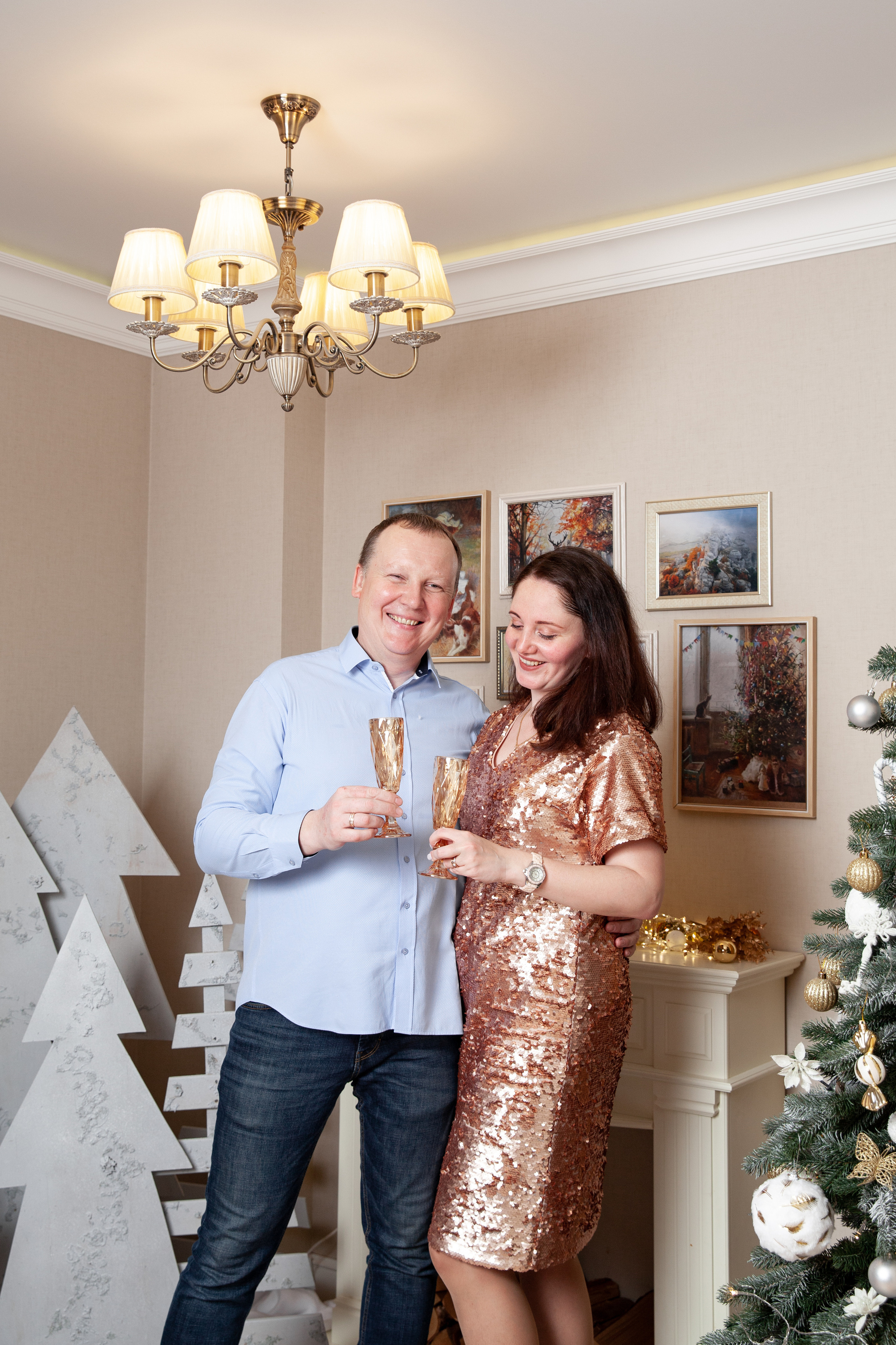 Новый год маленькой Ксюши и родителей. Фотограф в Железнодорожном и Балашихе