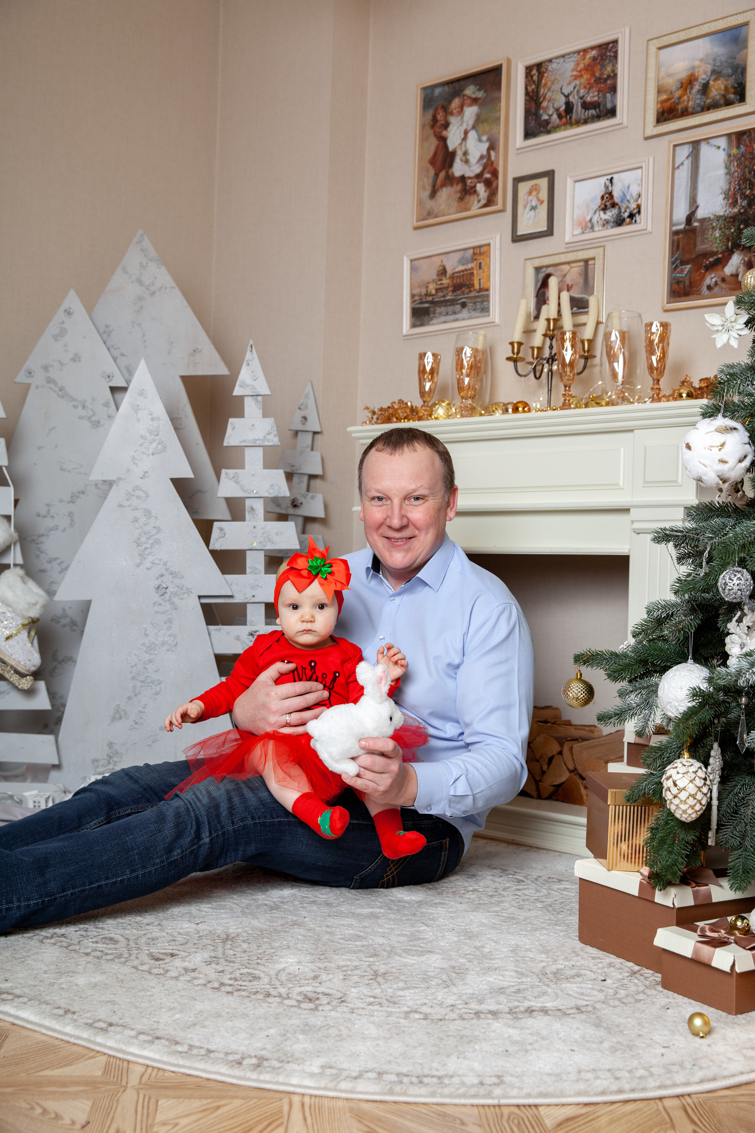 Новый год маленькой Ксюши и родителей. Фотограф в Железнодорожном и Балашихе