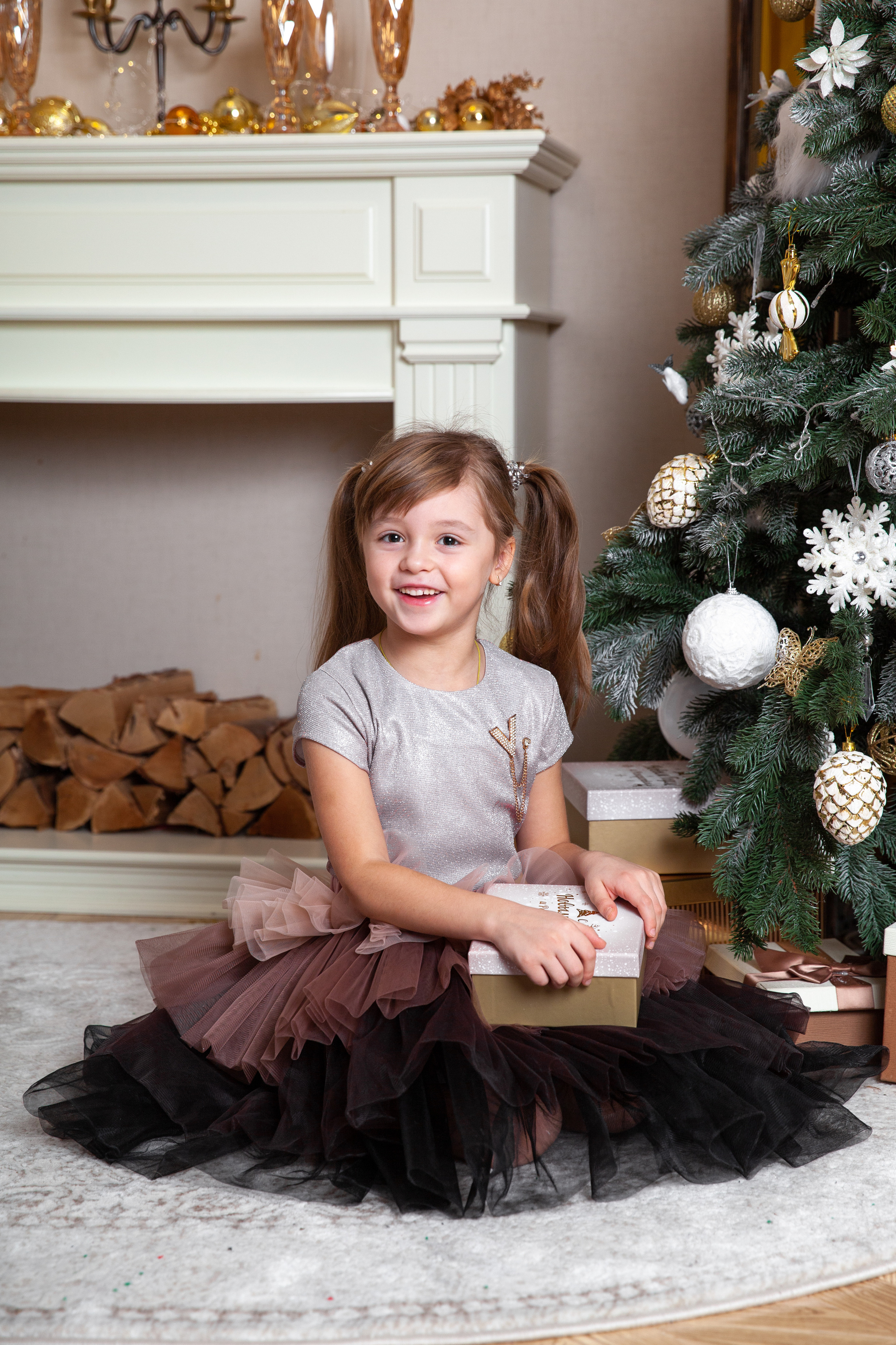 Мария с малышами. Новогодняя фотосессия. Фотограф в Железнодорожном и Балашихе