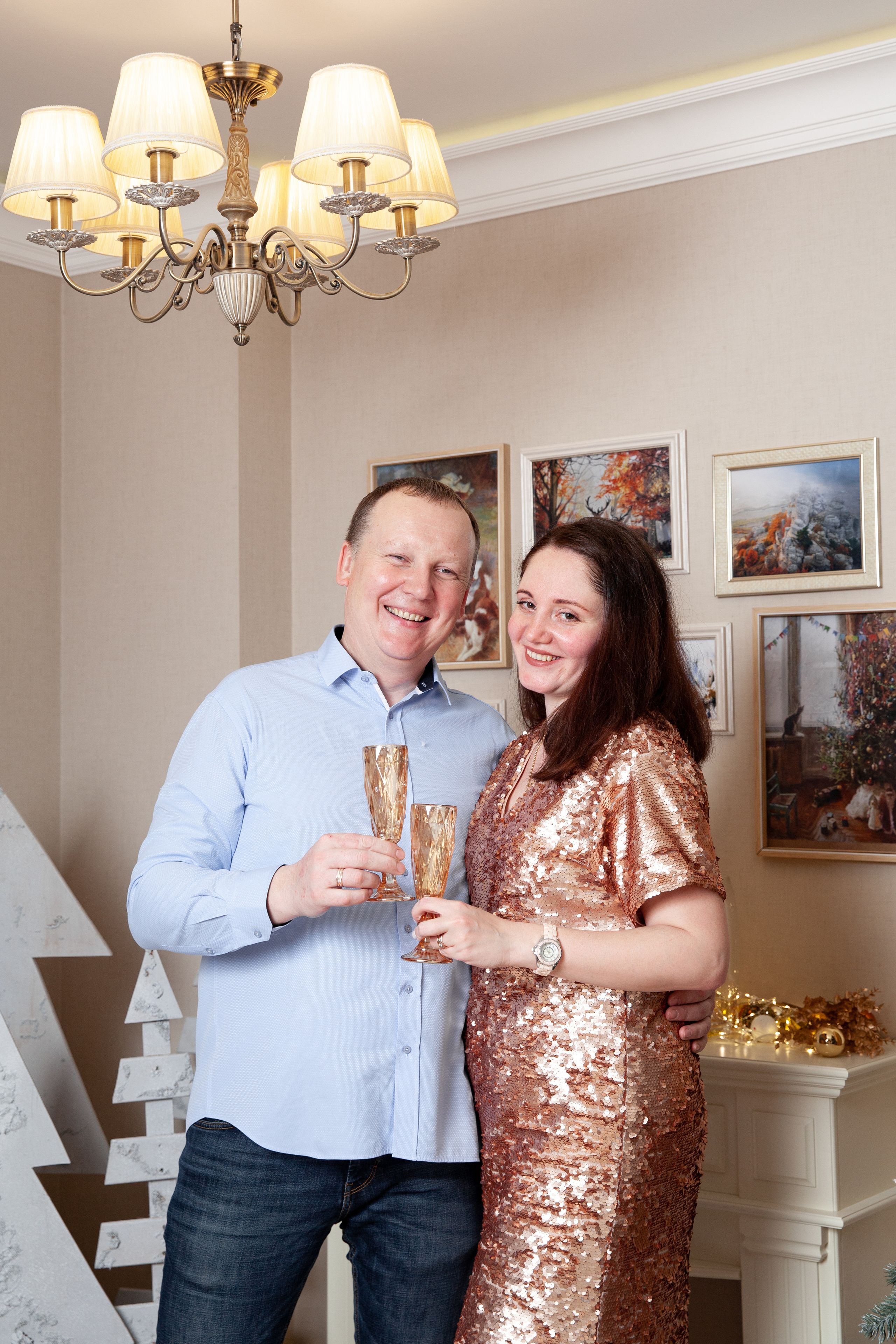 Новый год маленькой Ксюши и родителей. Фотограф в Железнодорожном и Балашихе