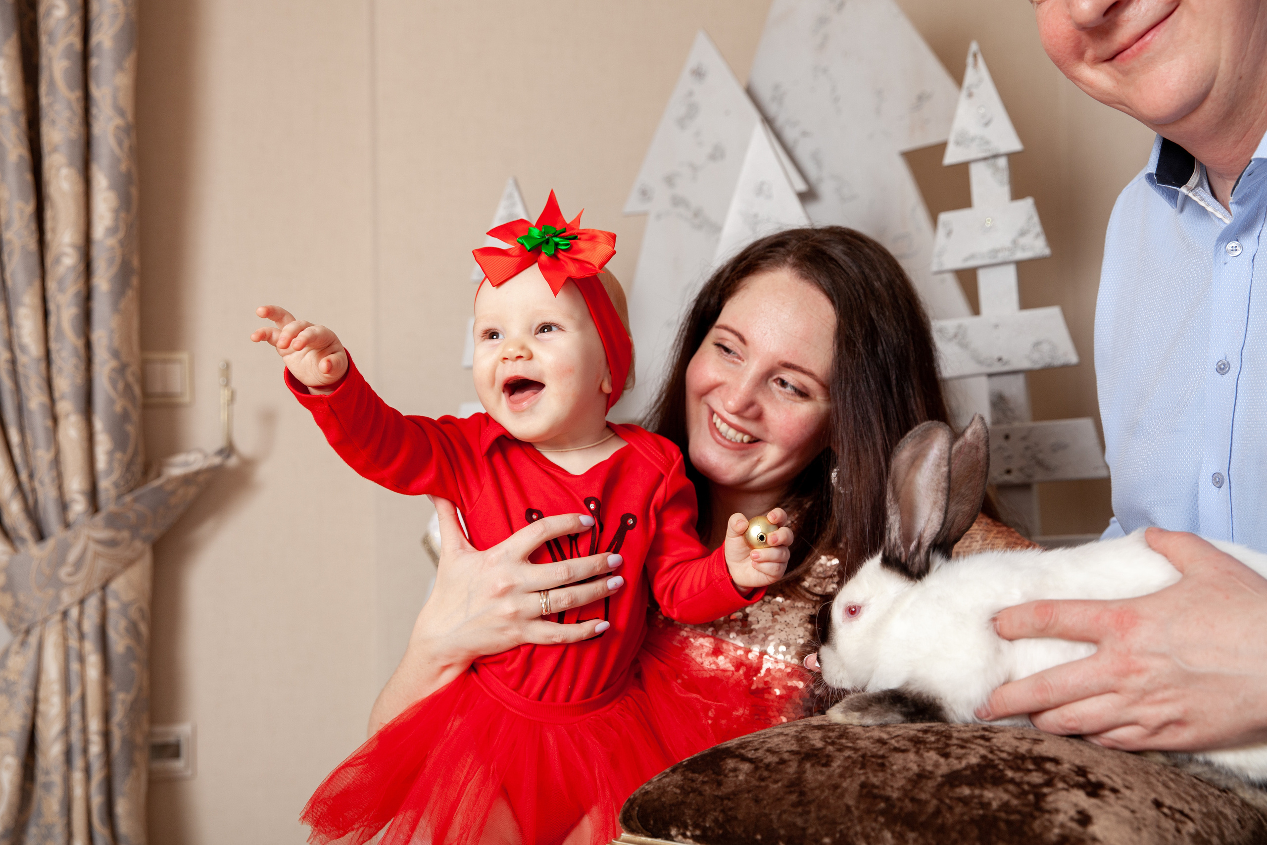 Новый год маленькой Ксюши и родителей. Фотограф в Железнодорожном и Балашихе