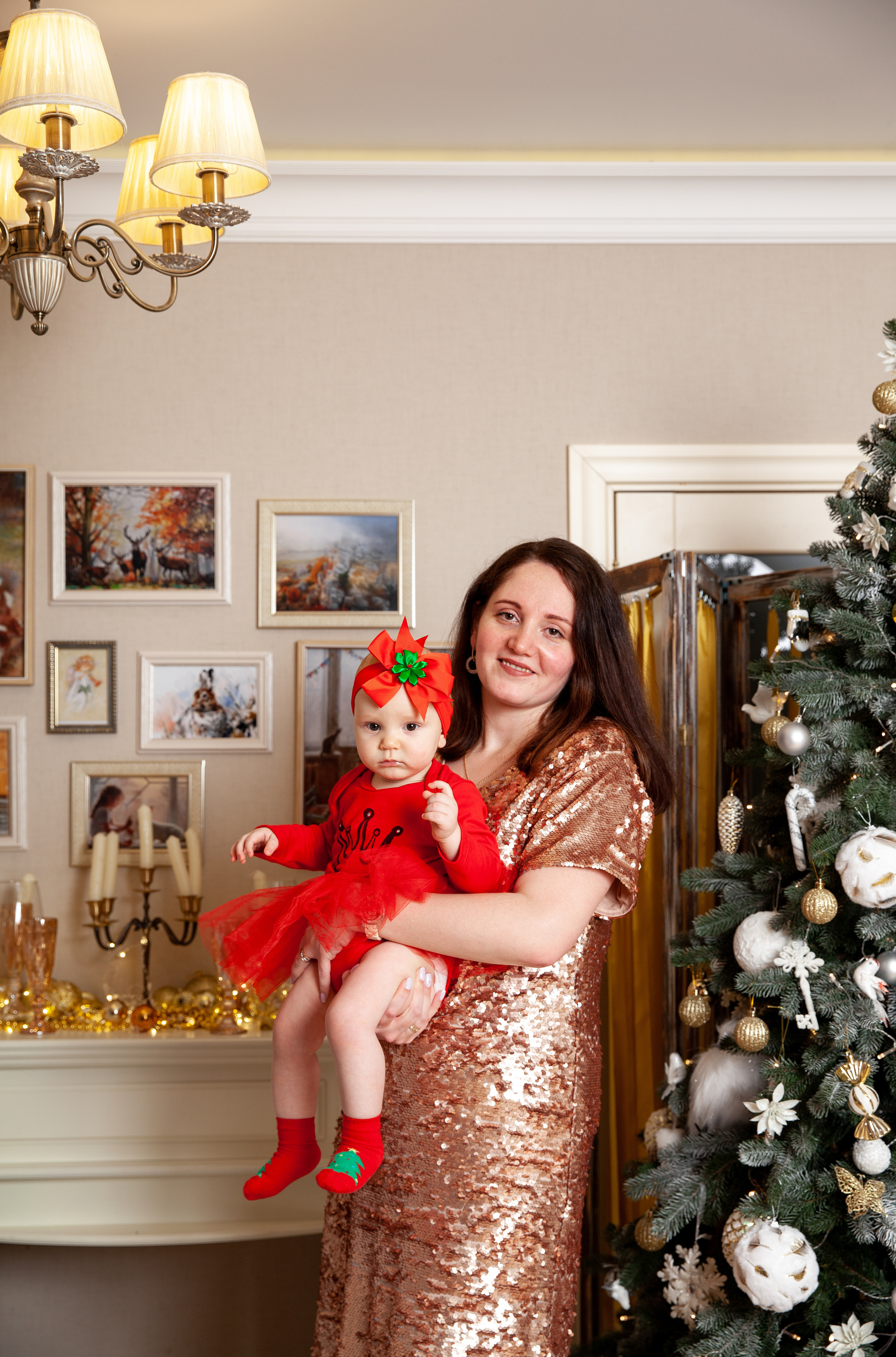 Новый год маленькой Ксюши и родителей. Фотограф в Железнодорожном и Балашихе