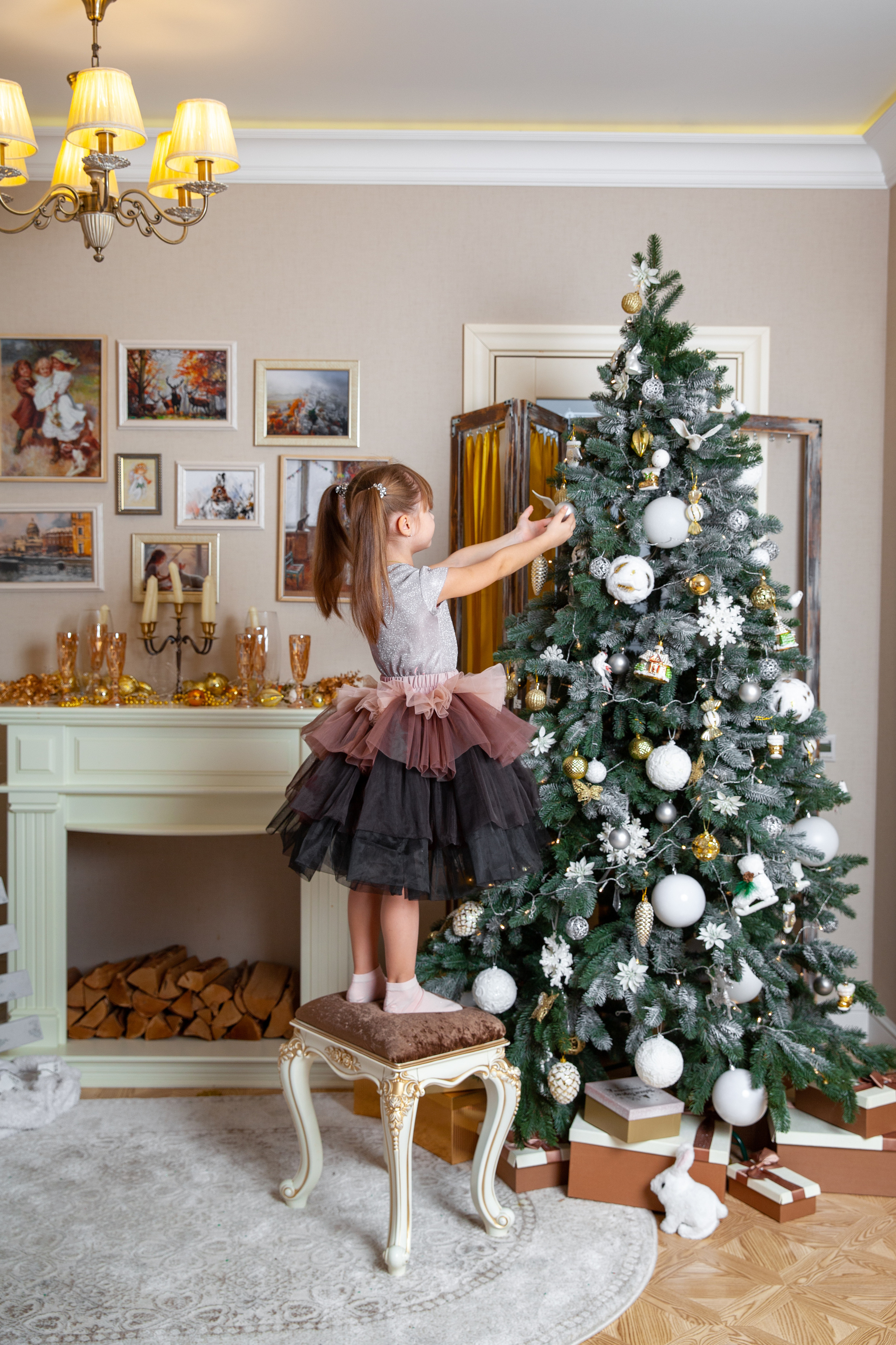 Мария с малышами. Новогодняя фотосессия. Фотограф в Железнодорожном и Балашихе