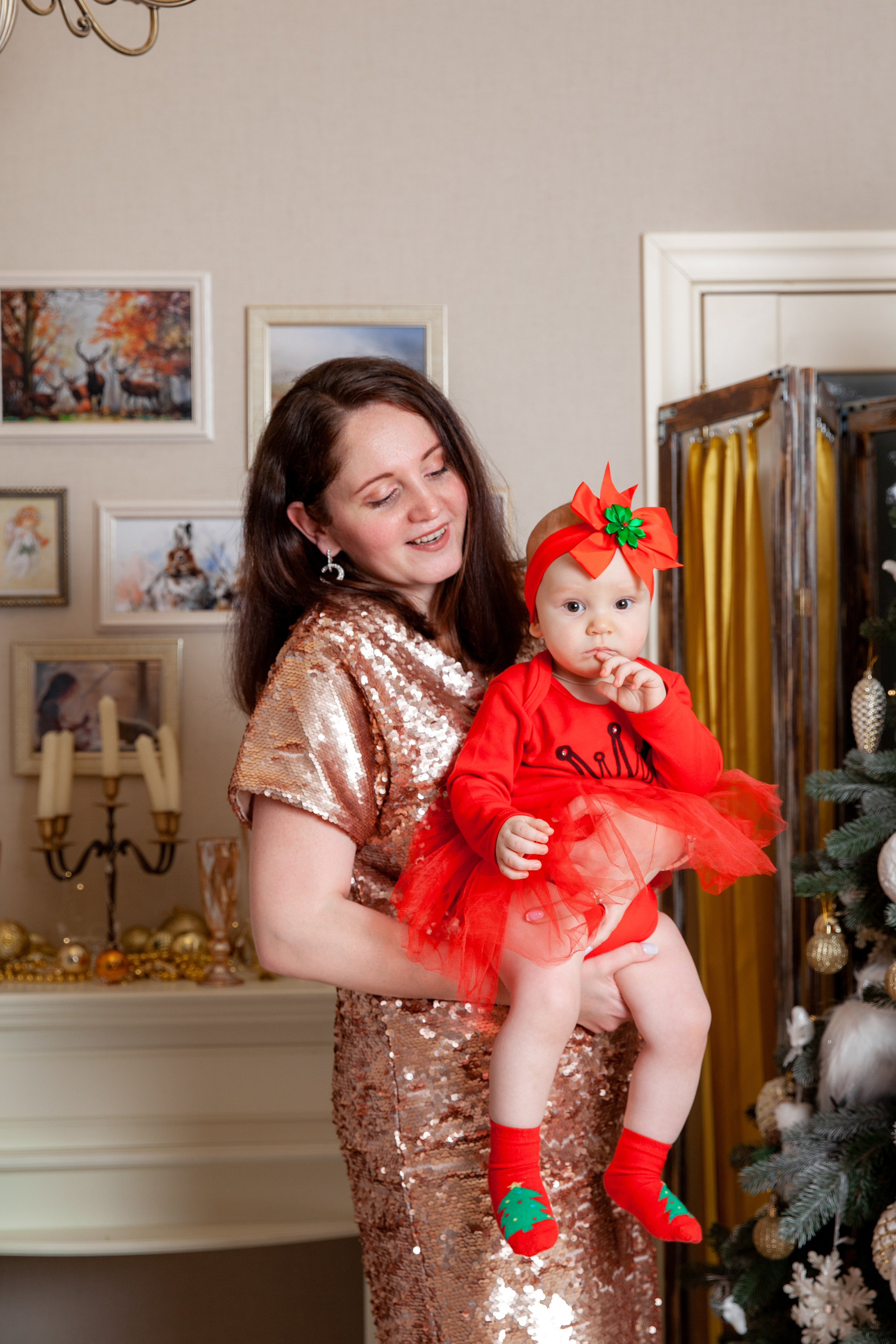 Новый год маленькой Ксюши и родителей. Фотограф в Железнодорожном и Балашихе