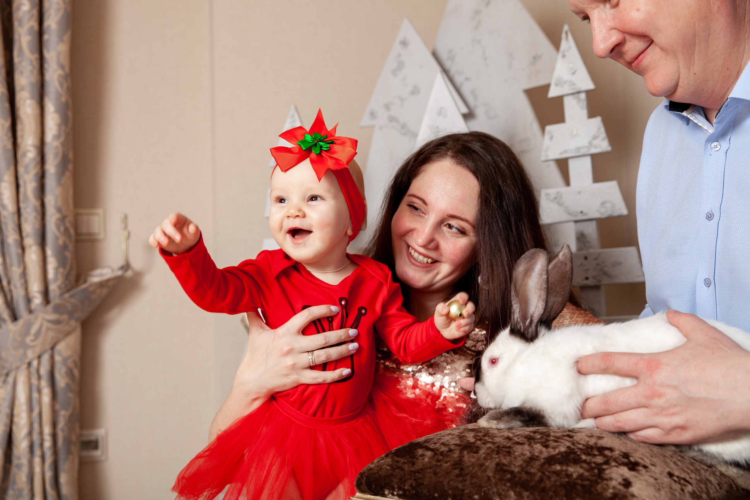Новый год маленькой Ксюши и родителей. Фотограф в Железнодорожном и Балашихе
