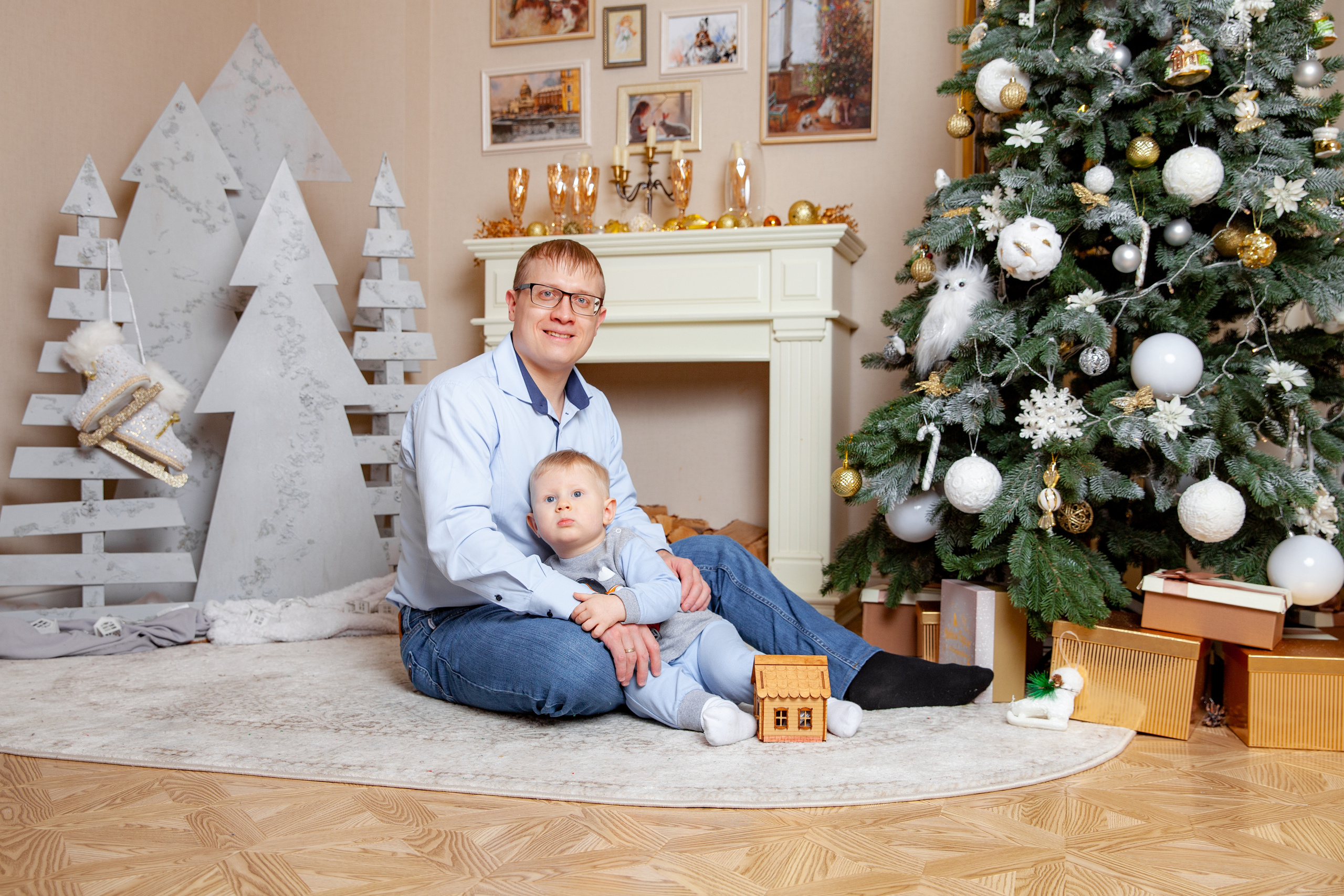 Новогодняя фотосессия для Виталия, Яны и Дани. Фотограф в Железнодорожном и Балашихе