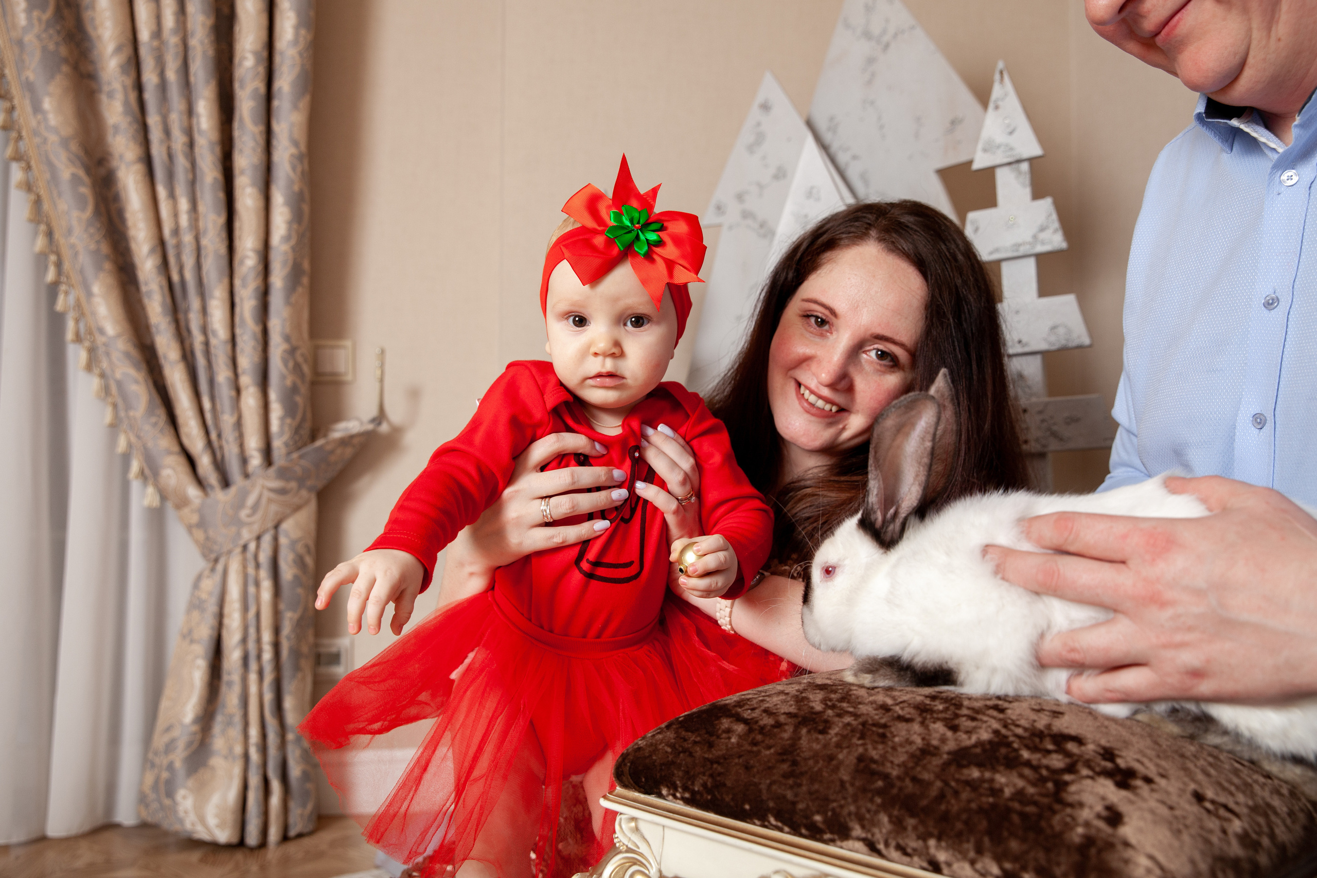 Новый год маленькой Ксюши и родителей. Фотограф в Железнодорожном и Балашихе