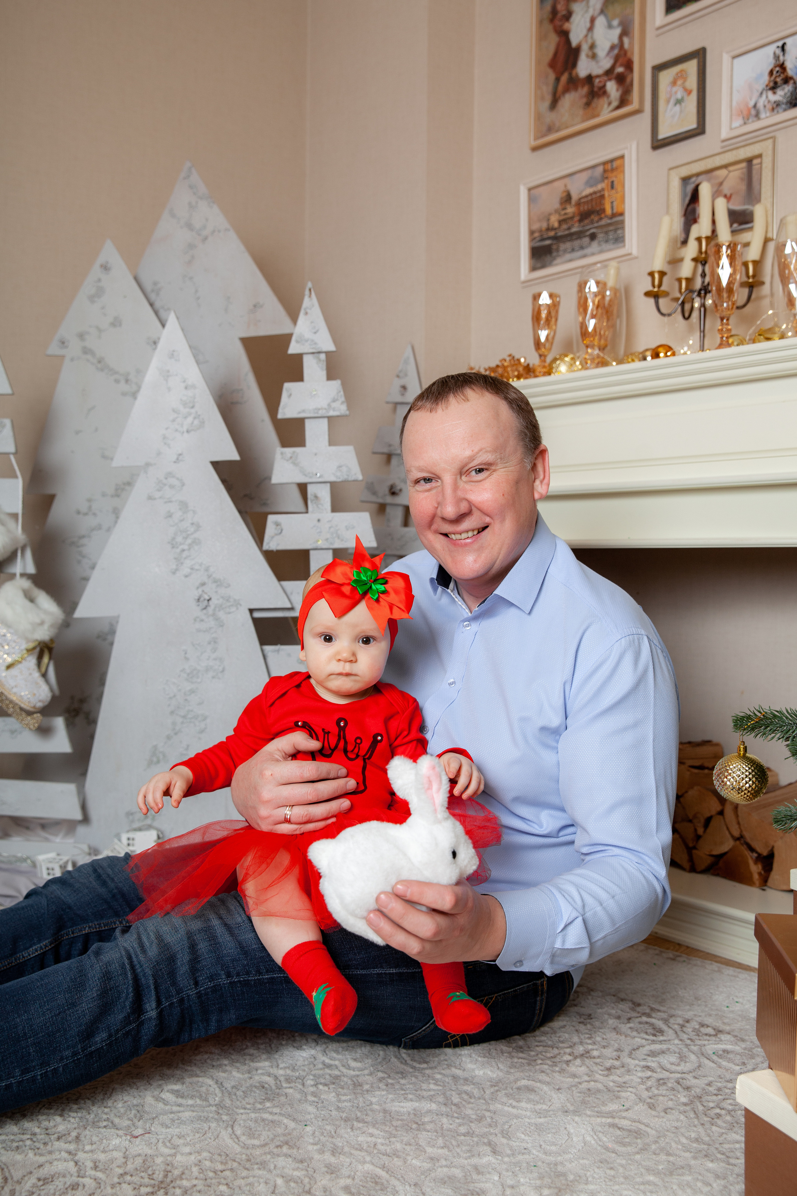 Новый год маленькой Ксюши и родителей. Фотограф в Железнодорожном и Балашихе