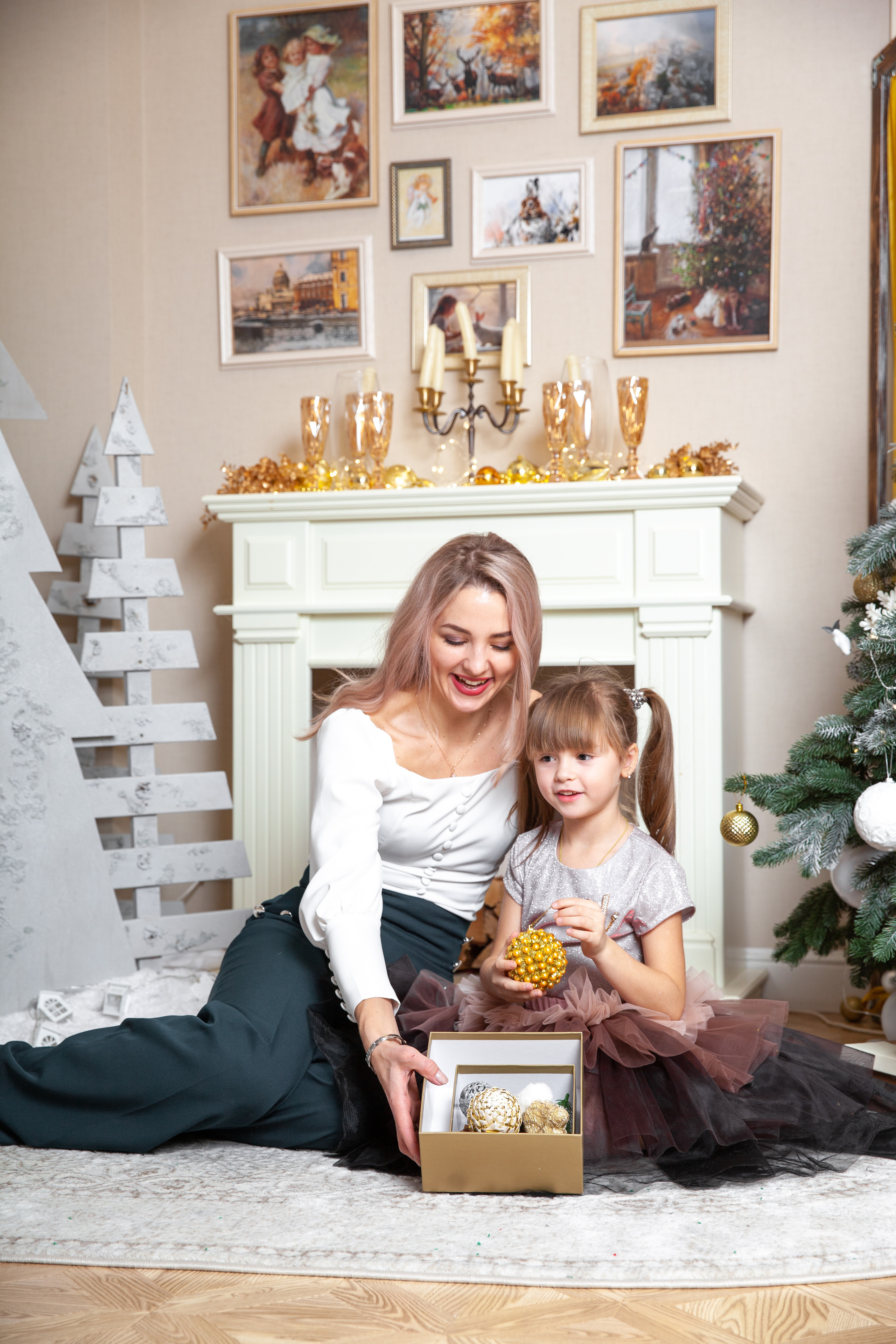 Мария с малышами. Новогодняя фотосессия. Фотограф в Железнодорожном и Балашихе