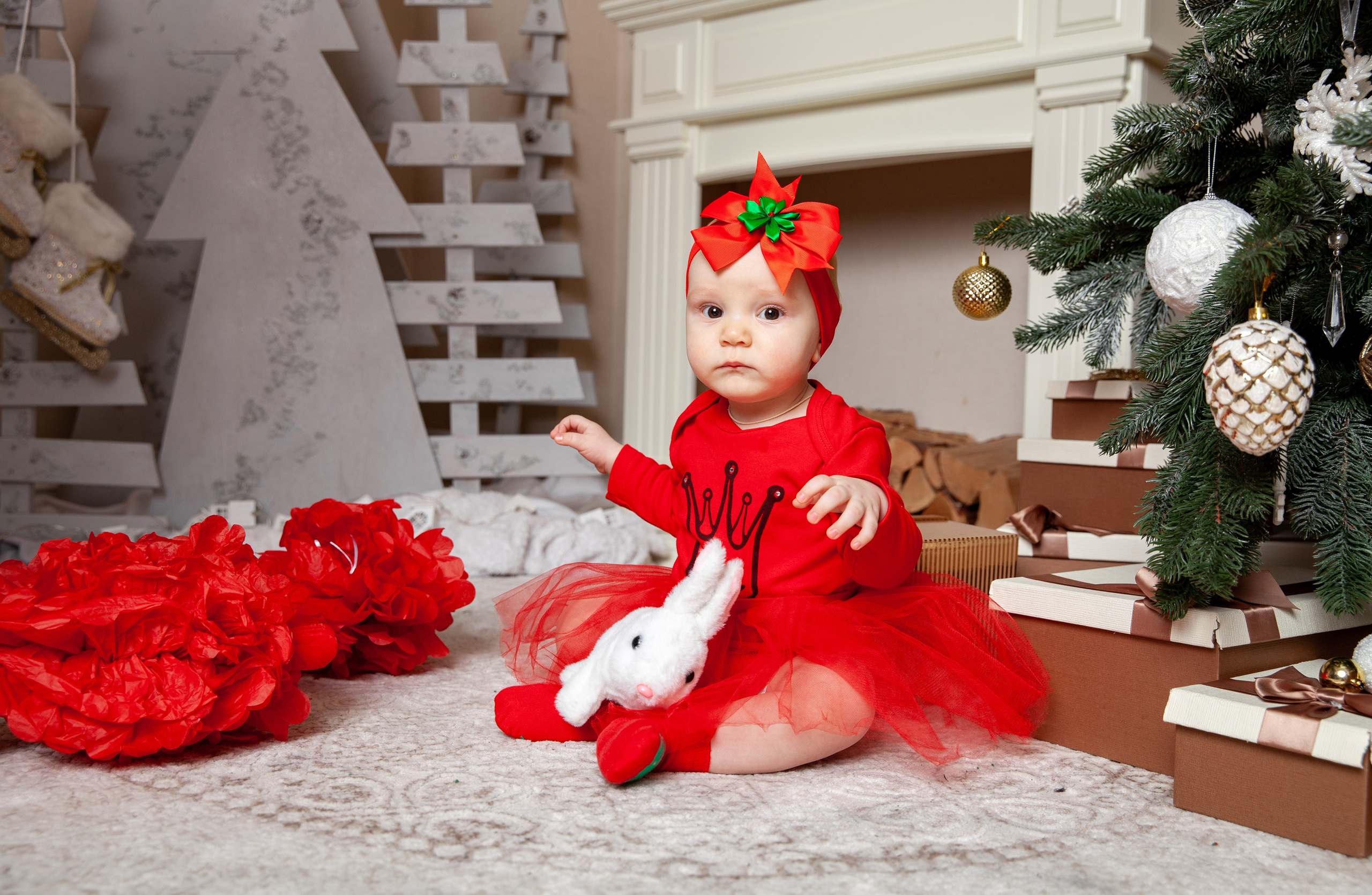 Новый год маленькой Ксюши и родителей. Фотограф в Железнодорожном и Балашихе