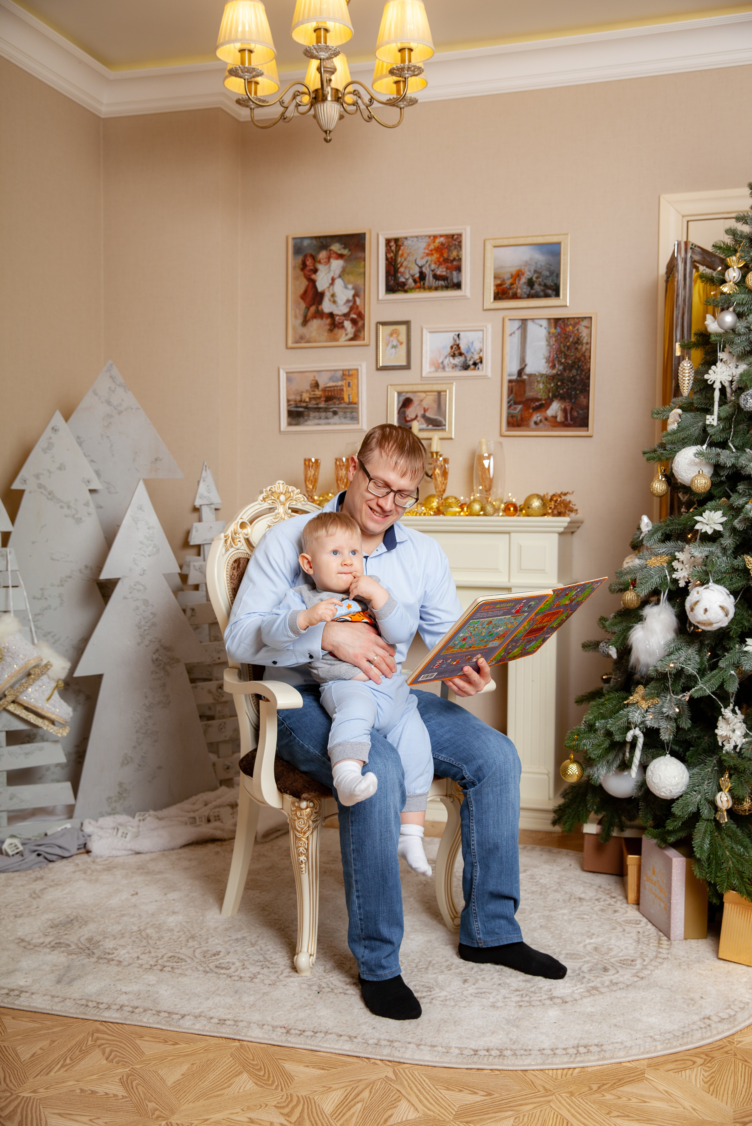Новогодняя фотосессия для Виталия, Яны и Дани. Фотограф в Железнодорожном и Балашихе