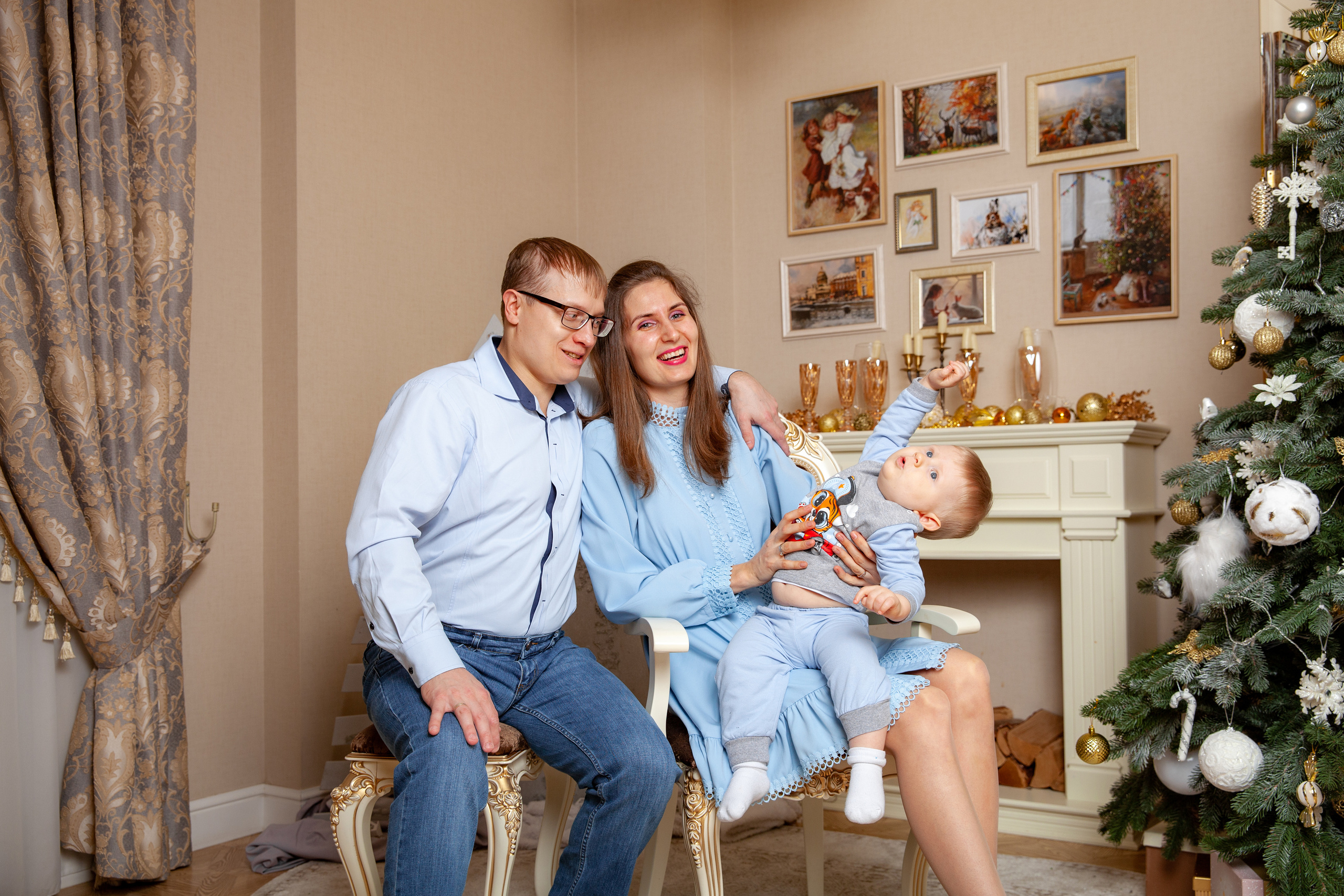 Новогодняя фотосессия для Виталия, Яны и Дани. Фотограф в Железнодорожном и Балашихе