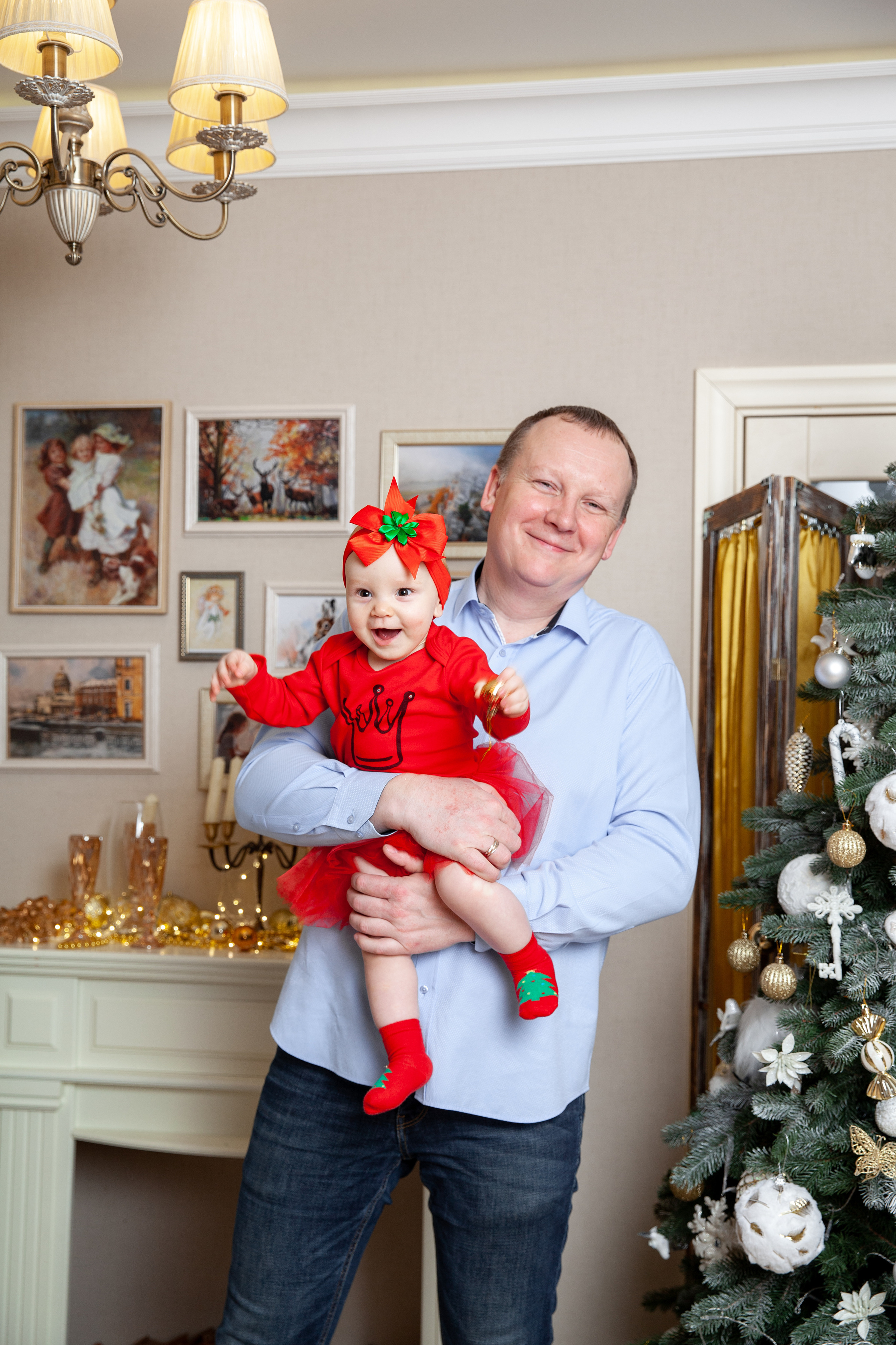 Новый год маленькой Ксюши и родителей. Фотограф в Железнодорожном и Балашихе