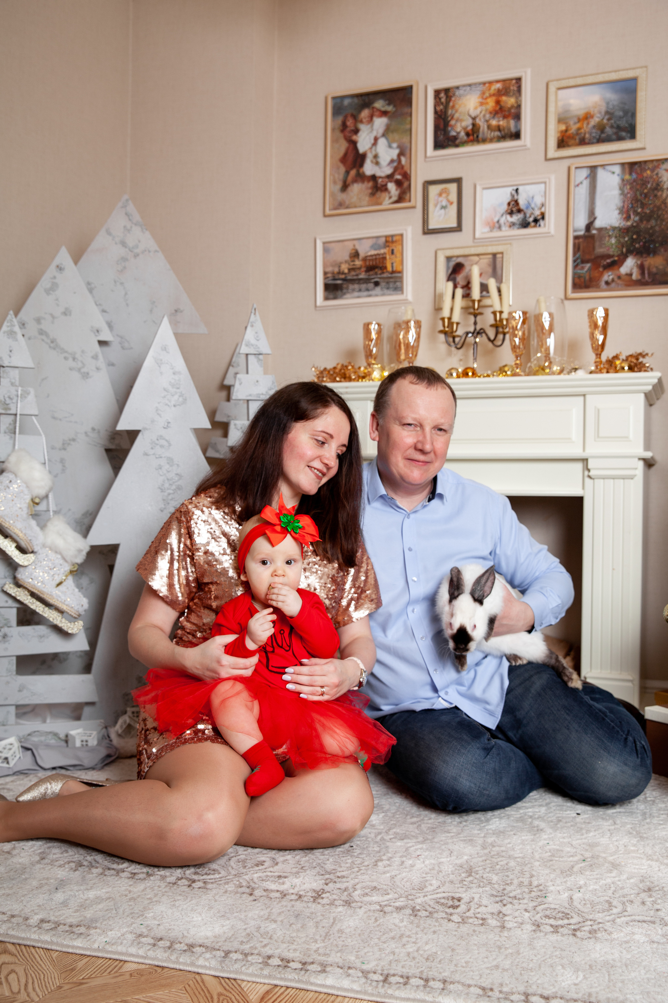 Новый год маленькой Ксюши и родителей. Фотограф в Железнодорожном и Балашихе