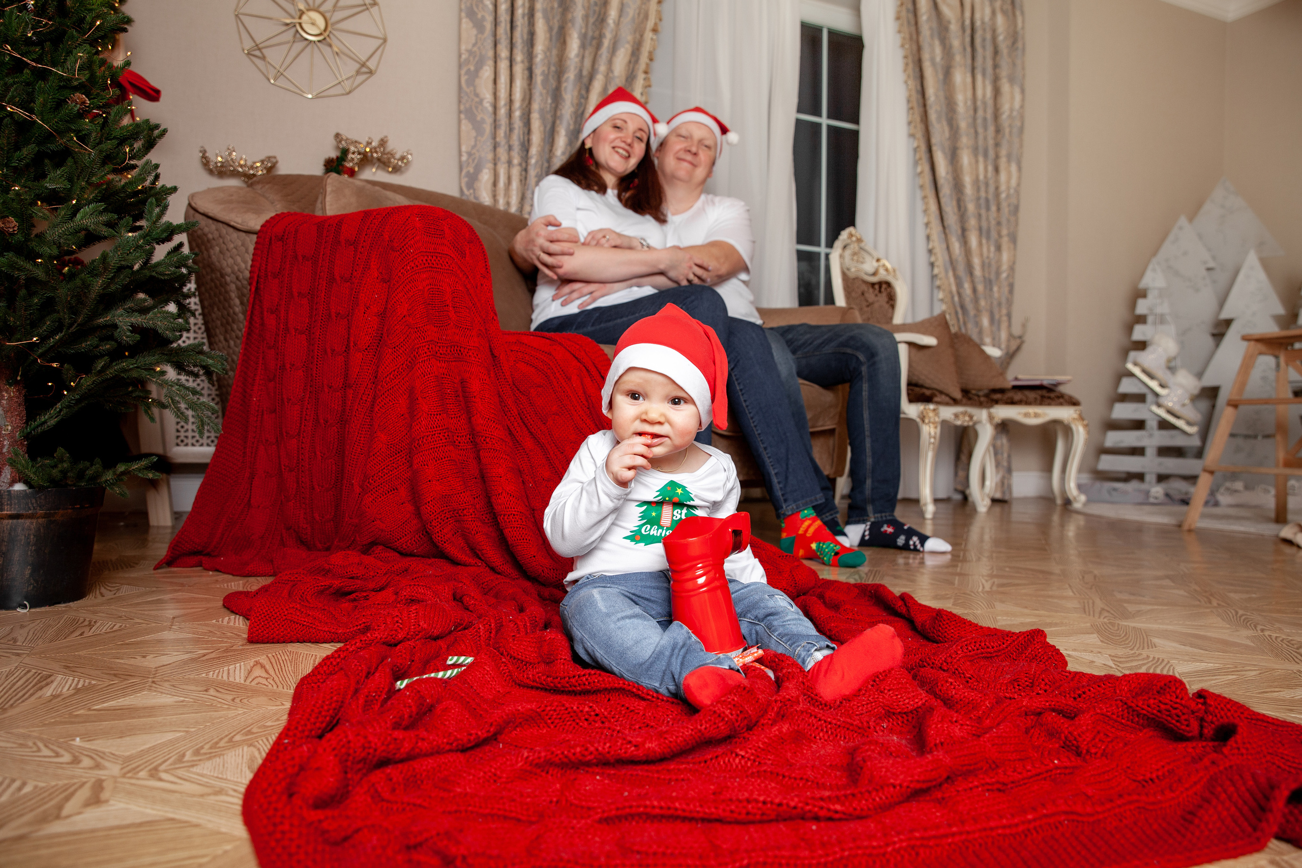 Новый год маленькой Ксюши и родителей. Фотограф в Железнодорожном и Балашихе