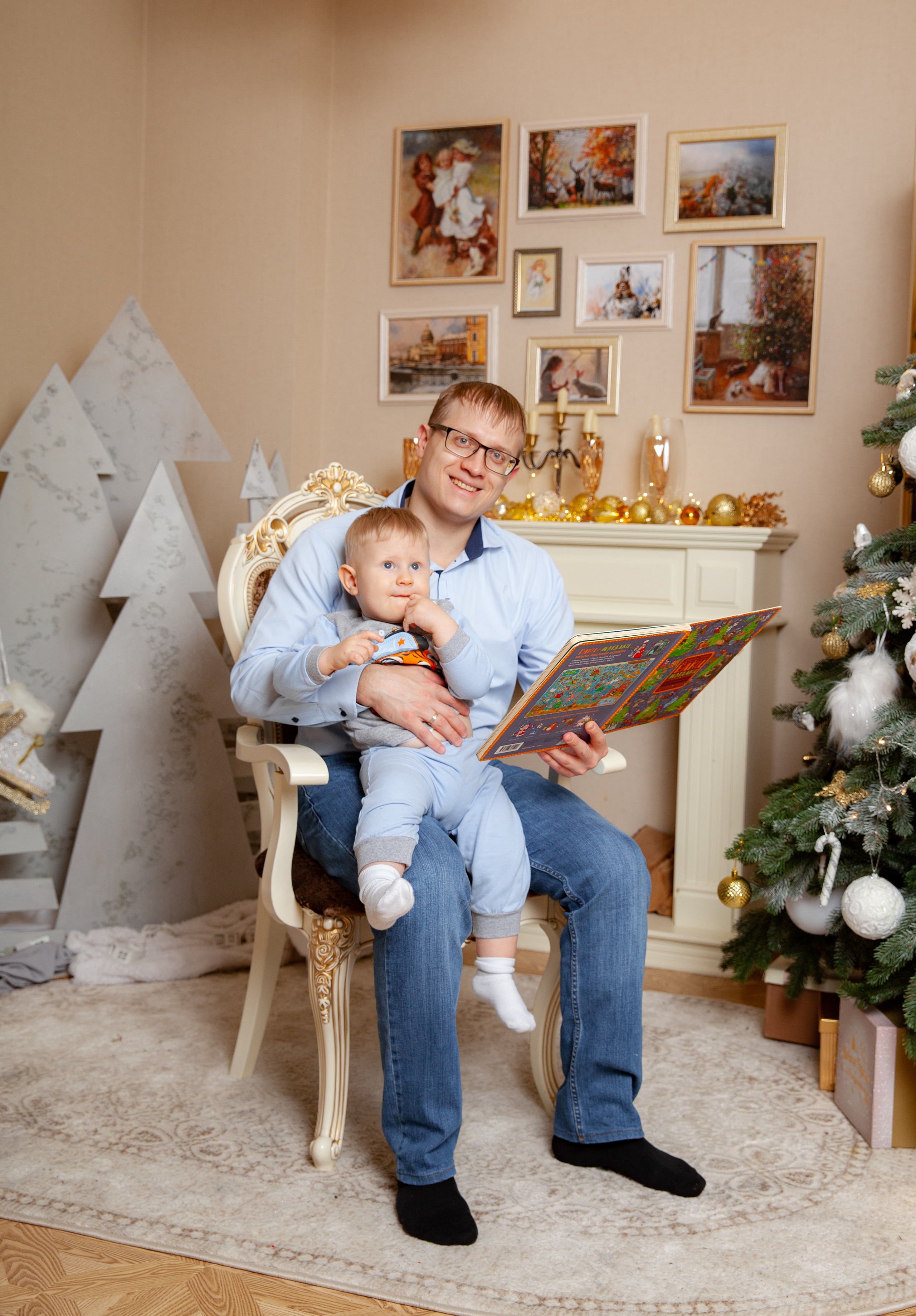 Новогодняя фотосессия для Виталия, Яны и Дани. Фотограф в Железнодорожном и Балашихе