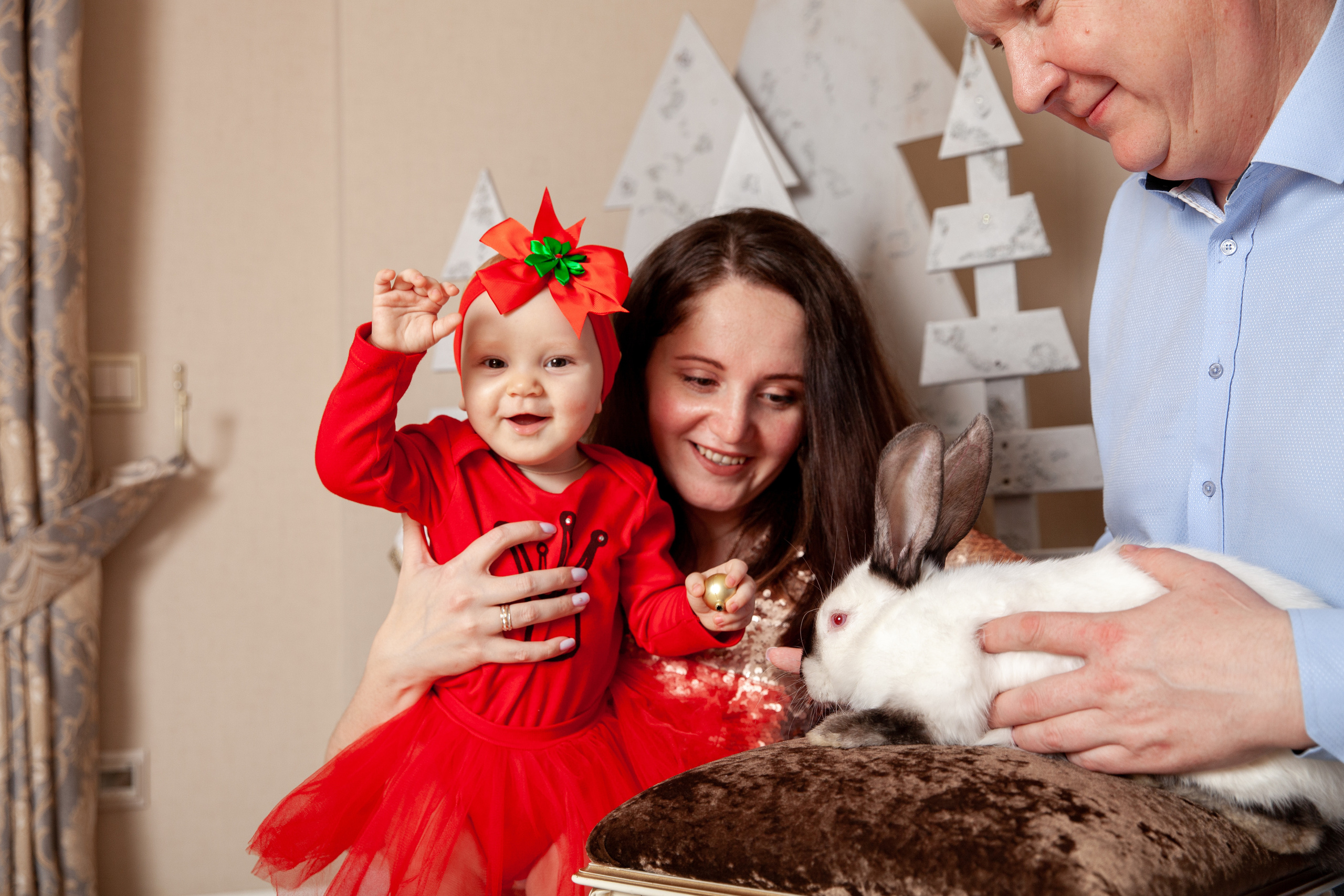 Новый год маленькой Ксюши и родителей. Фотограф в Железнодорожном и Балашихе