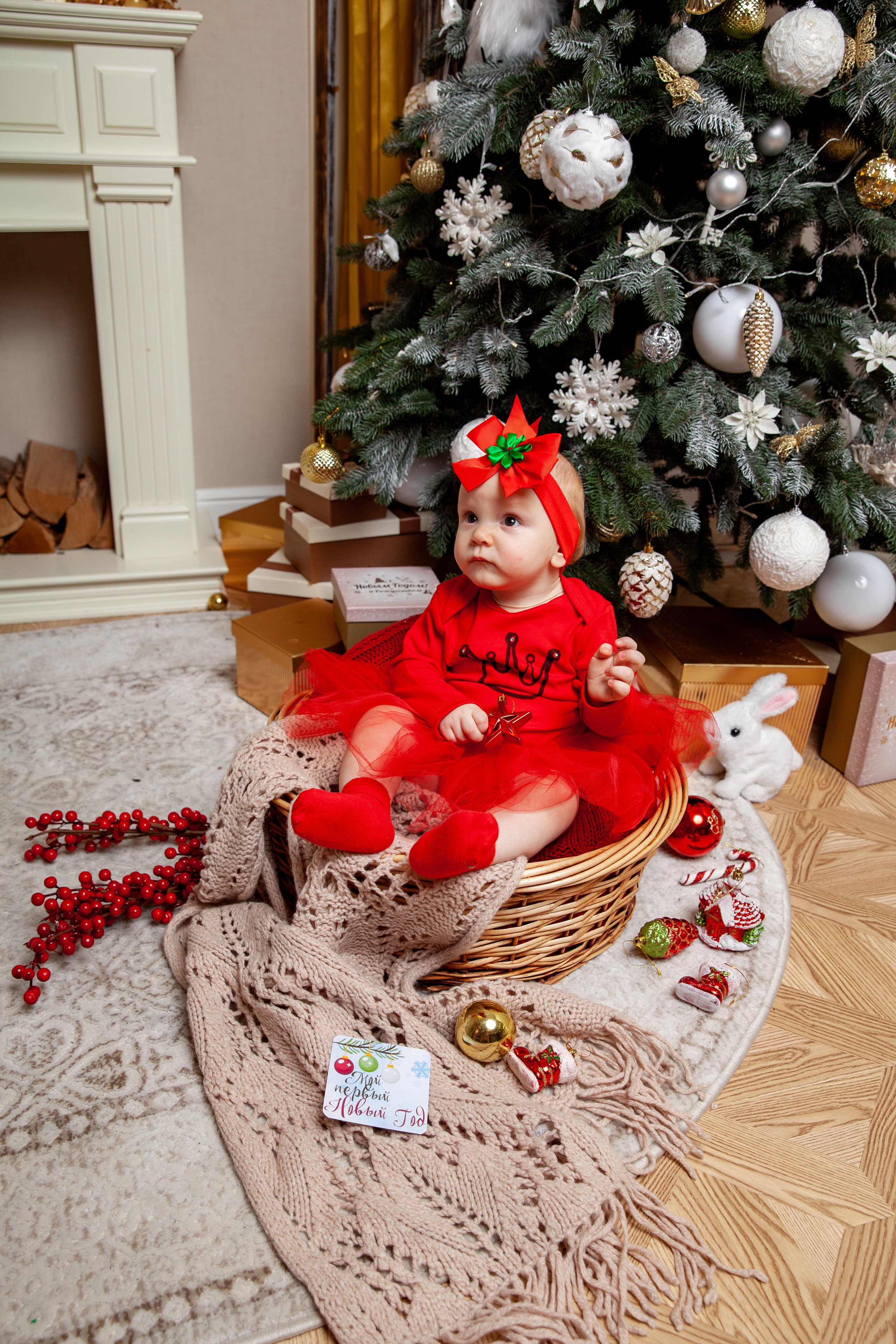 Новый год маленькой Ксюши и родителей. Фотограф в Железнодорожном и Балашихе