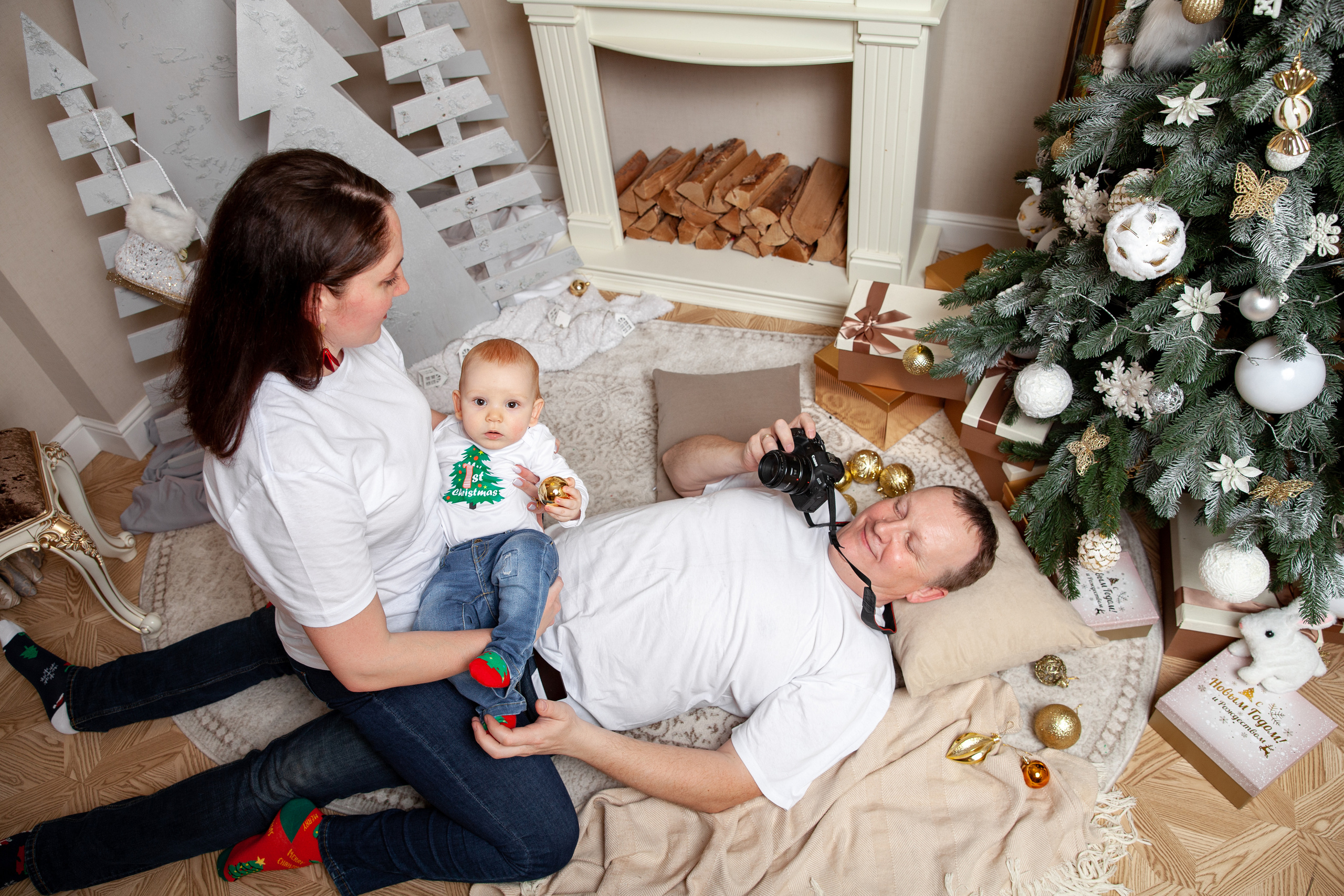Новый год маленькой Ксюши и родителей. Фотограф в Железнодорожном и Балашихе