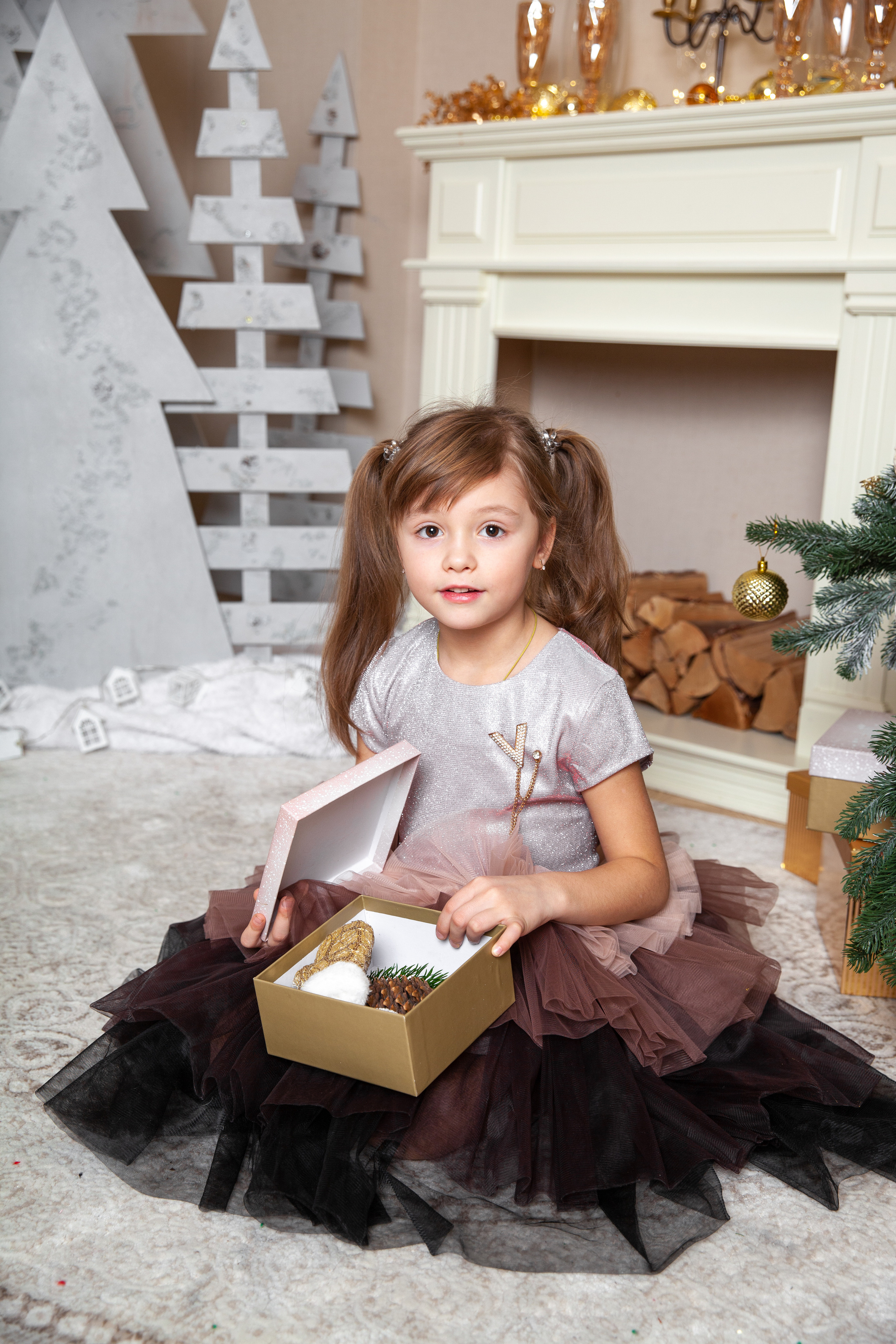 Мария с малышами. Новогодняя фотосессия. Фотограф в Железнодорожном и Балашихе