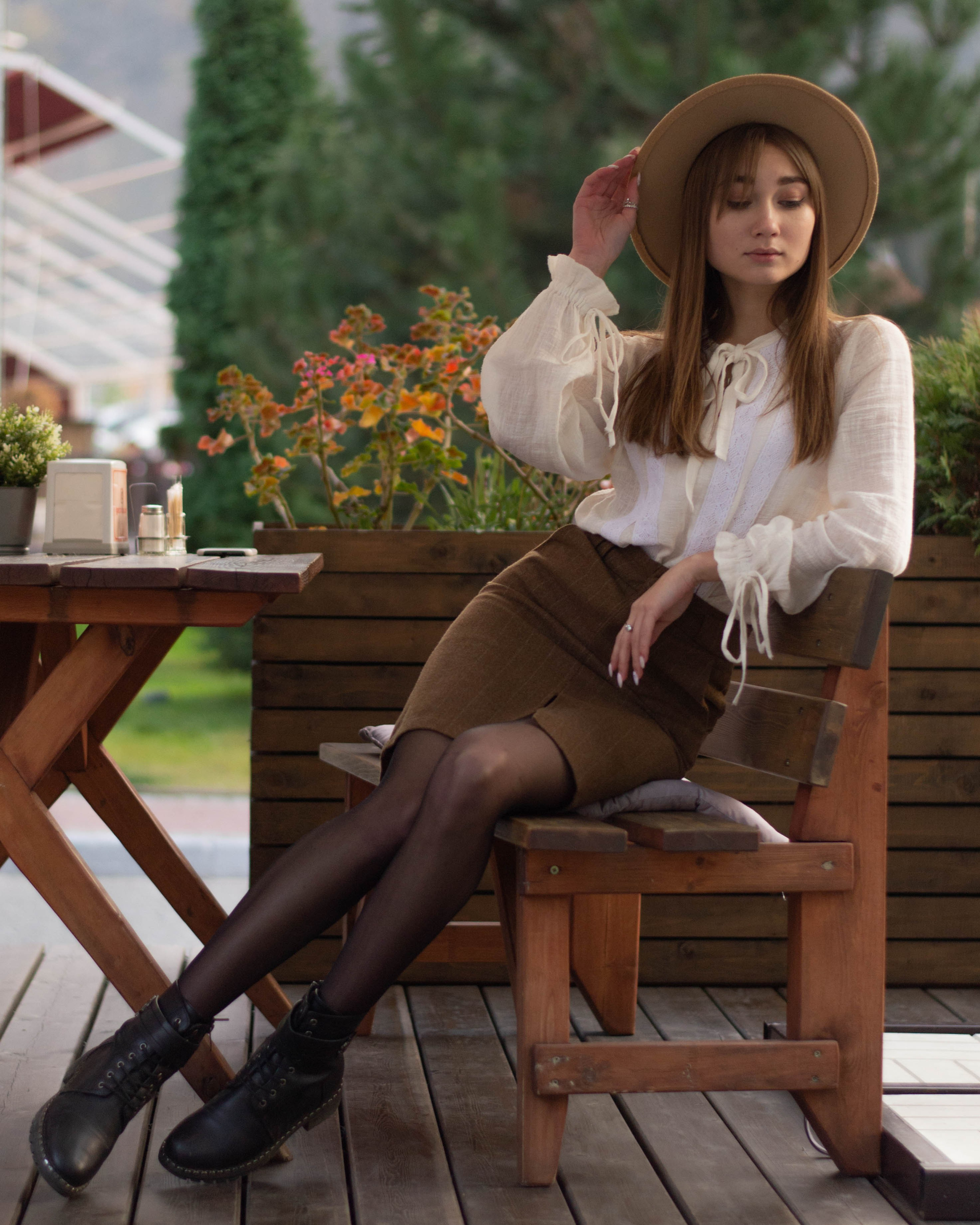 фотопрогулка девушки в парке