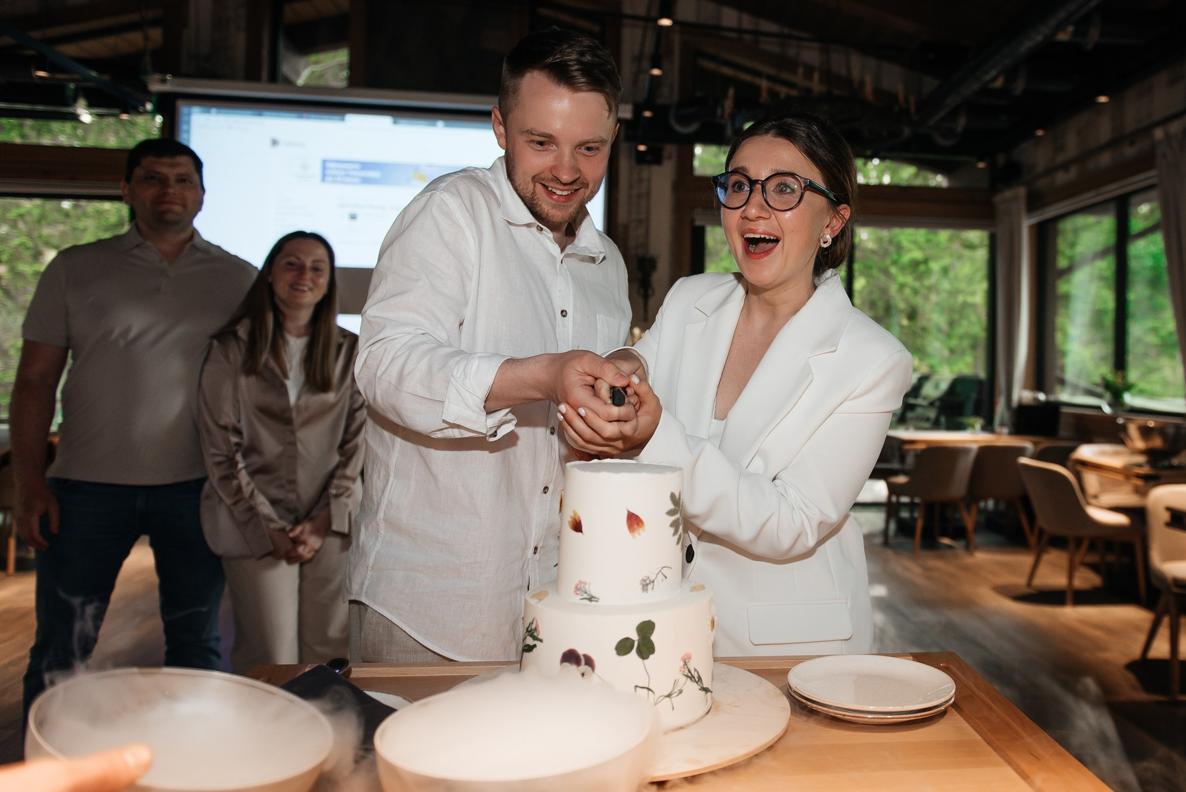 свадебный ужин в ресторане Чаща в Охта парке