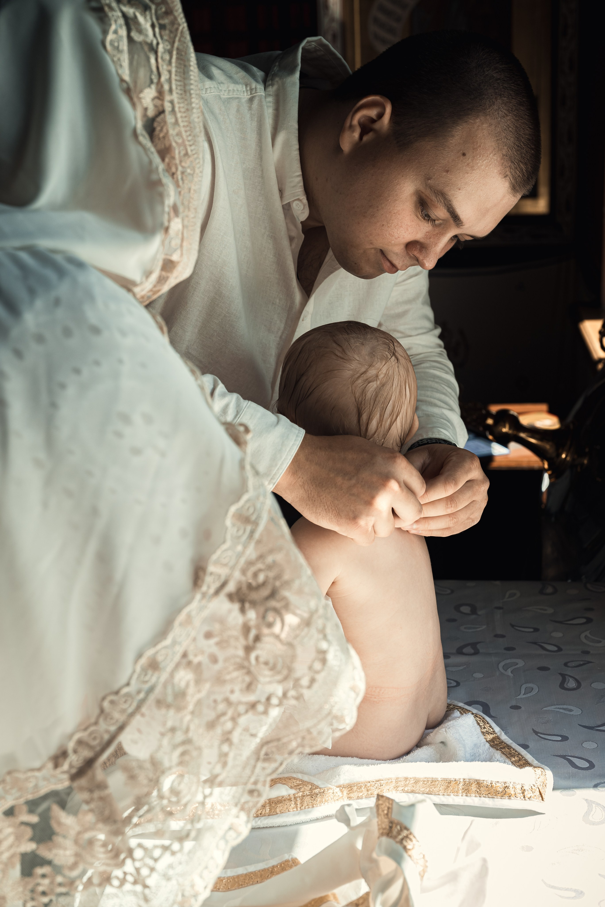 Крещение Александра. Семейный и детский фотограф Москва