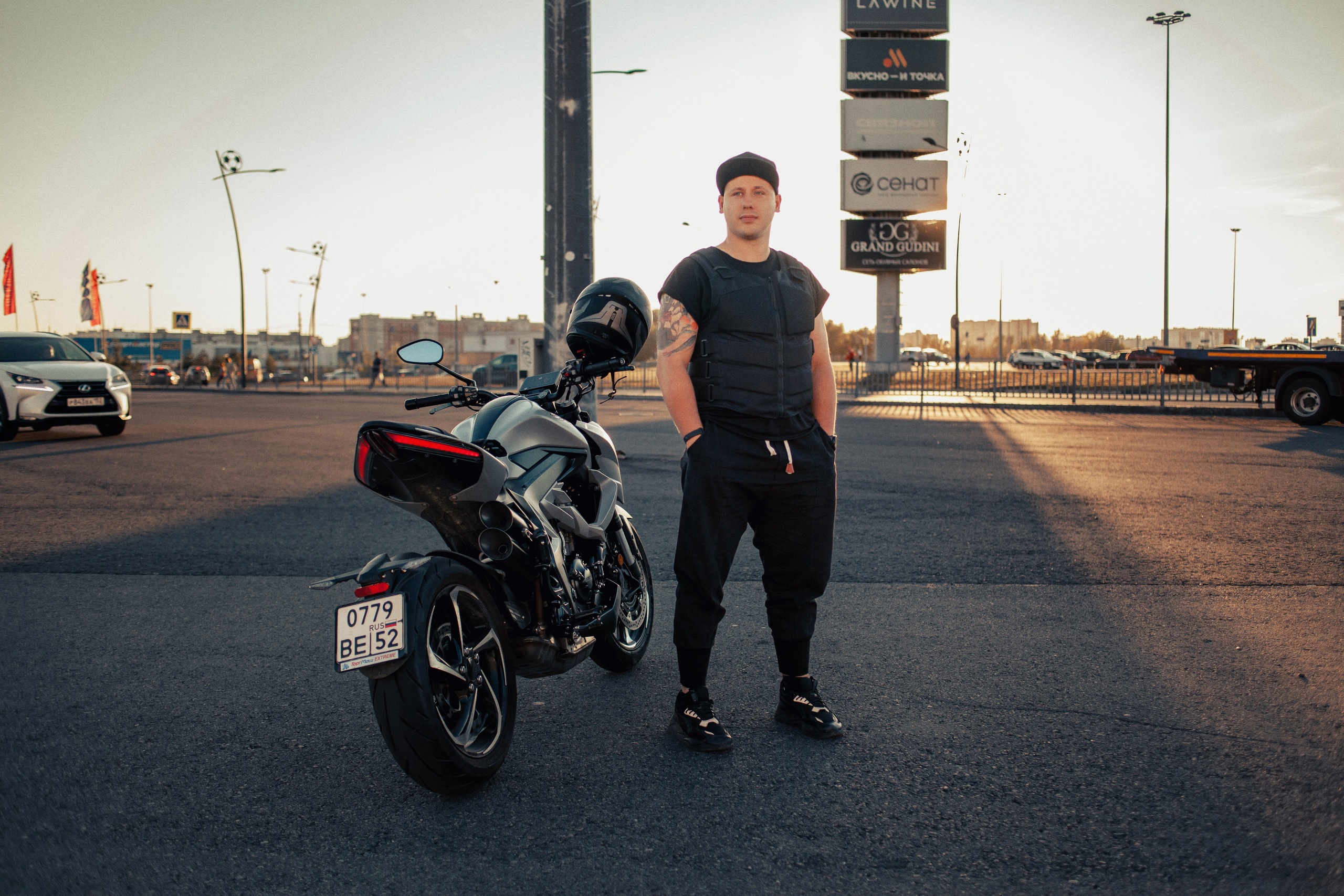 фотосессия с мотоциклом