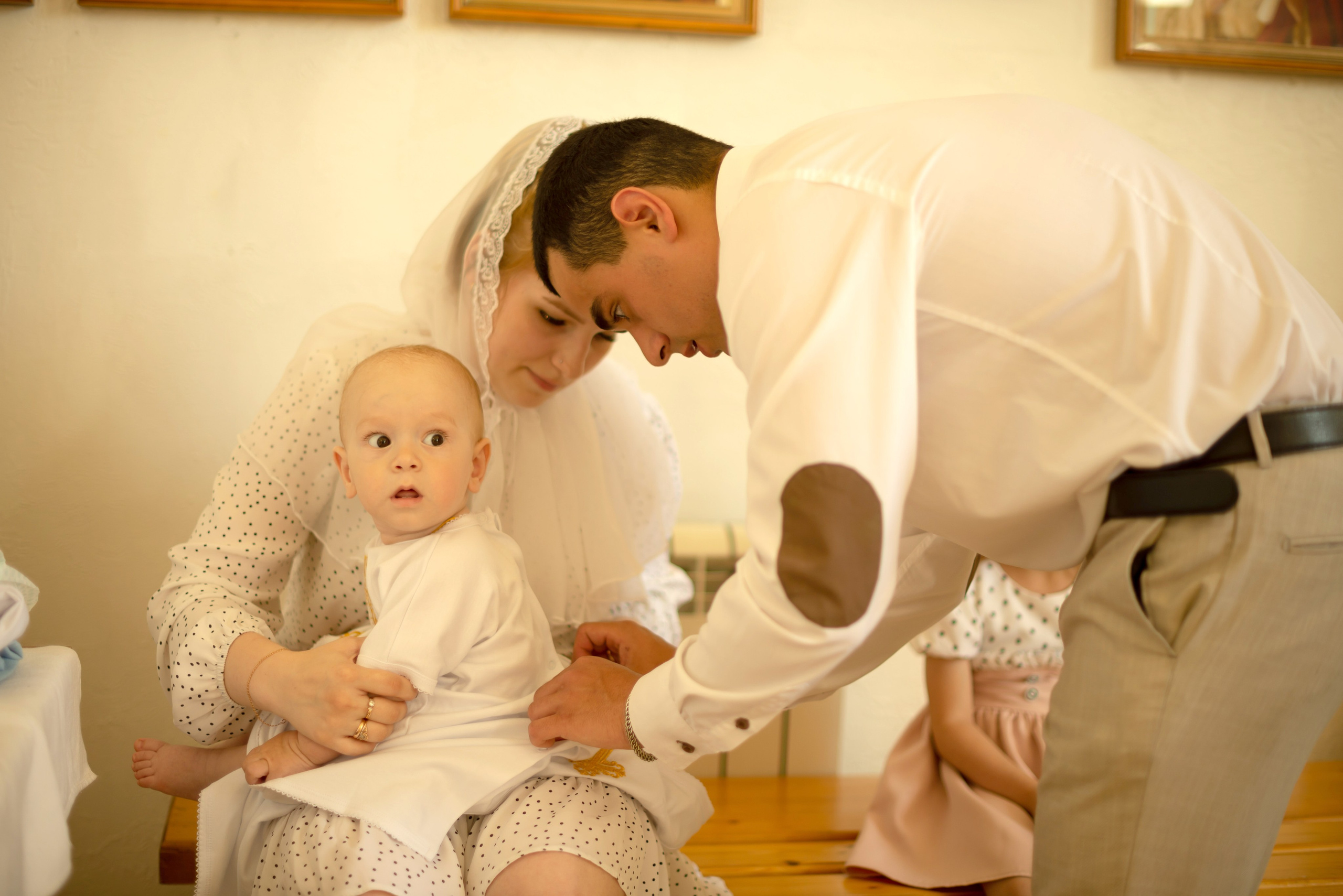 Таинство крещения Давида. Свадебный, семейный и портретный фотограф в Суворове Анастасия Седыкин
