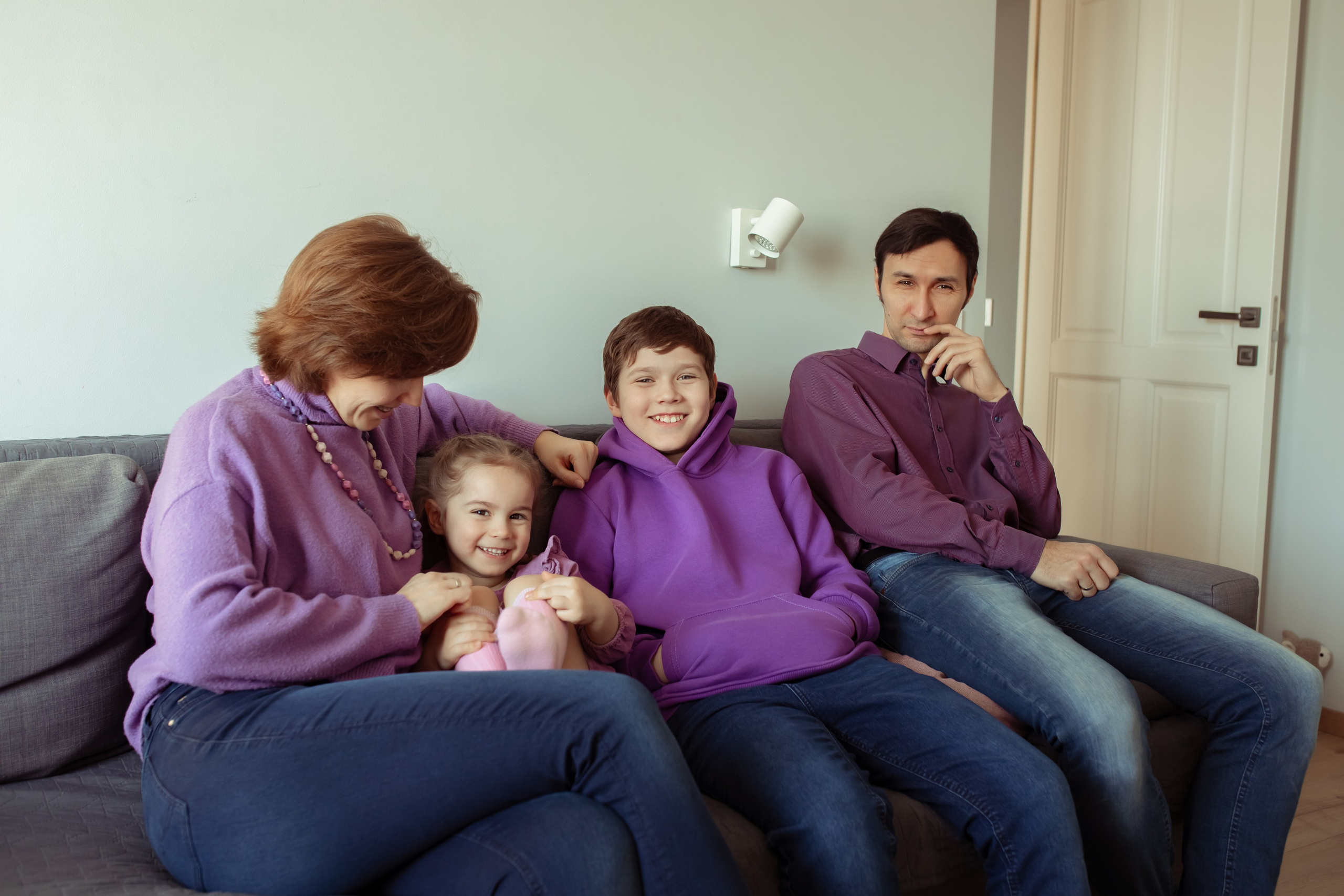 Александра, Максим, Евгений и Ксюша. Семейный и детский фотограф в Москве Дорогова Екатерина