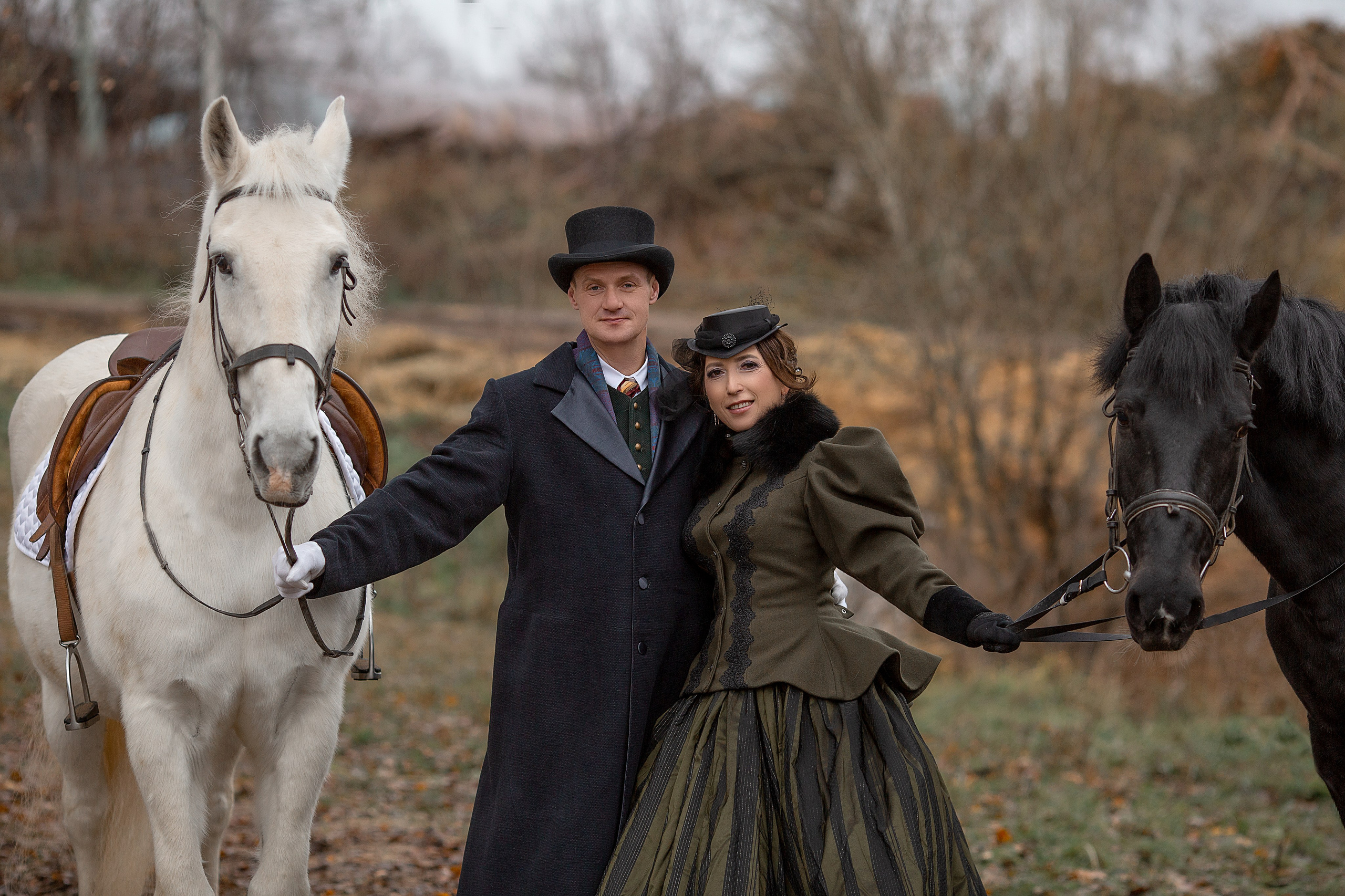 Оксана и Михаил. Фотосессия с лошадьми в Нижнем Новгороде