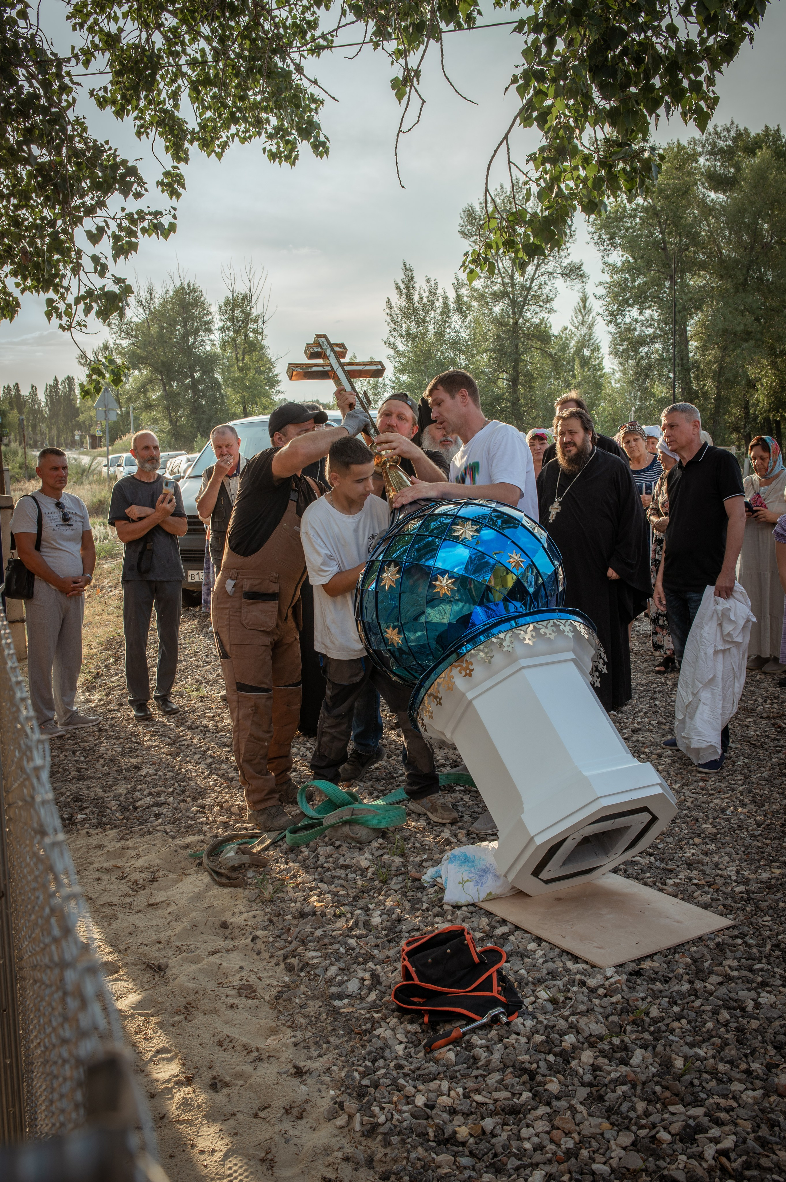 Освещение купола в храме Казанской иконы Божьей Матери х. Закутский. Церковный, семейный и репортажный фотограф Волгоград, Волжский