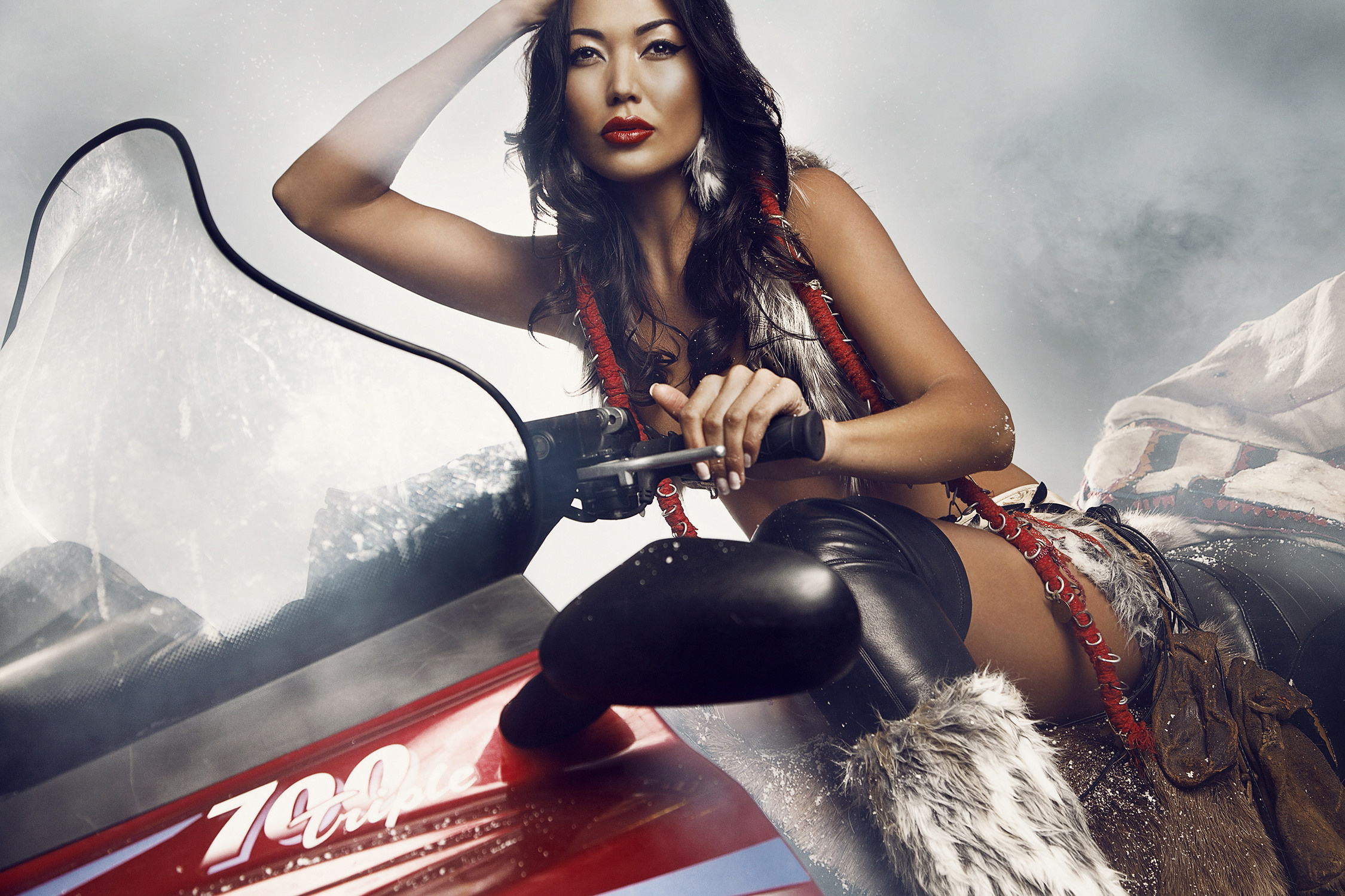 Съема календаря для снегоходного марафона "Ямалкан"