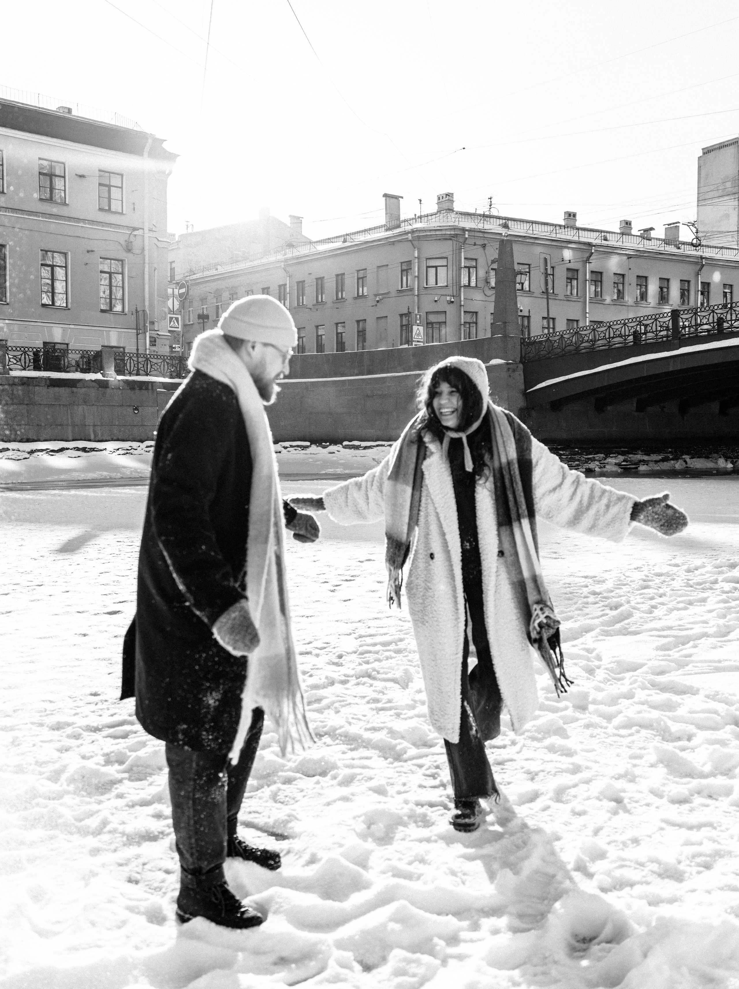 Парная фотосессия в Санкт-Петербурге. Фотосессия на замерзшем льду. Федосова Елизавета - фотограф Санкт-Петербург. fedosova__ph