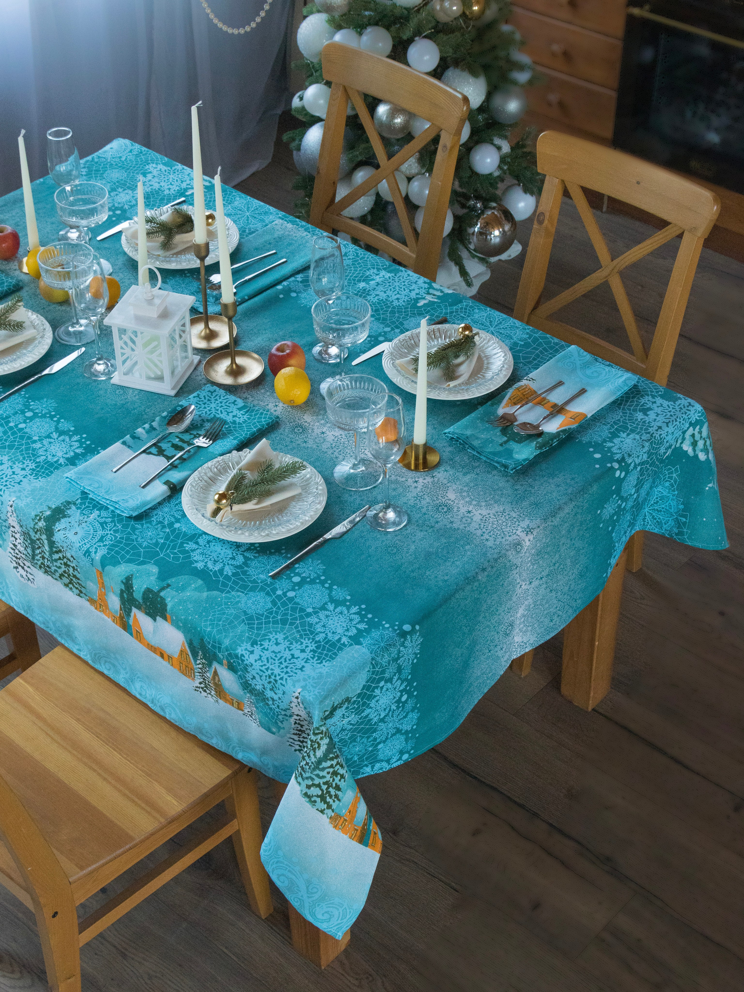 Скатерть новогодняя. Фотостудия для Wildberries Ozon