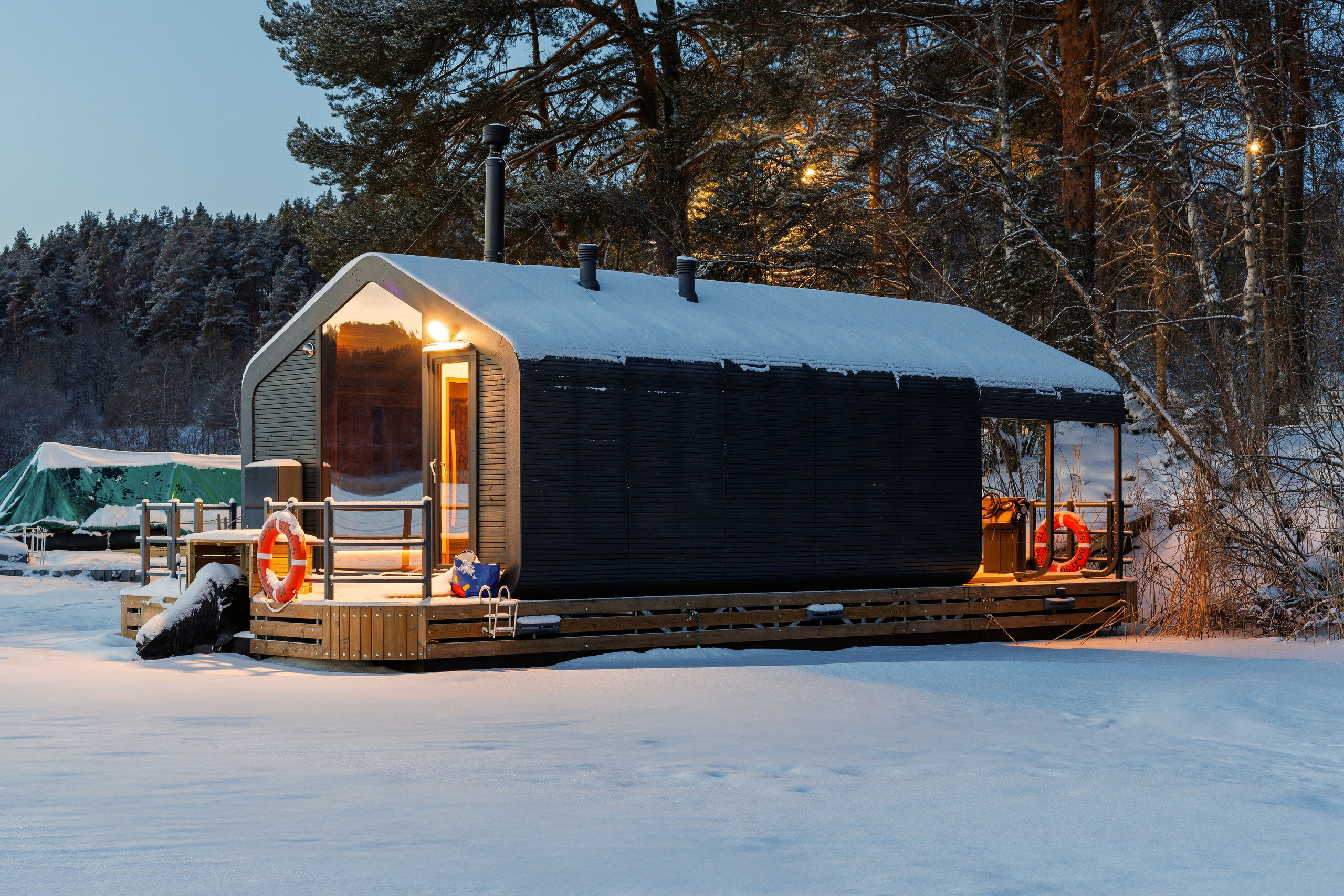 Баня на воде, Карелия