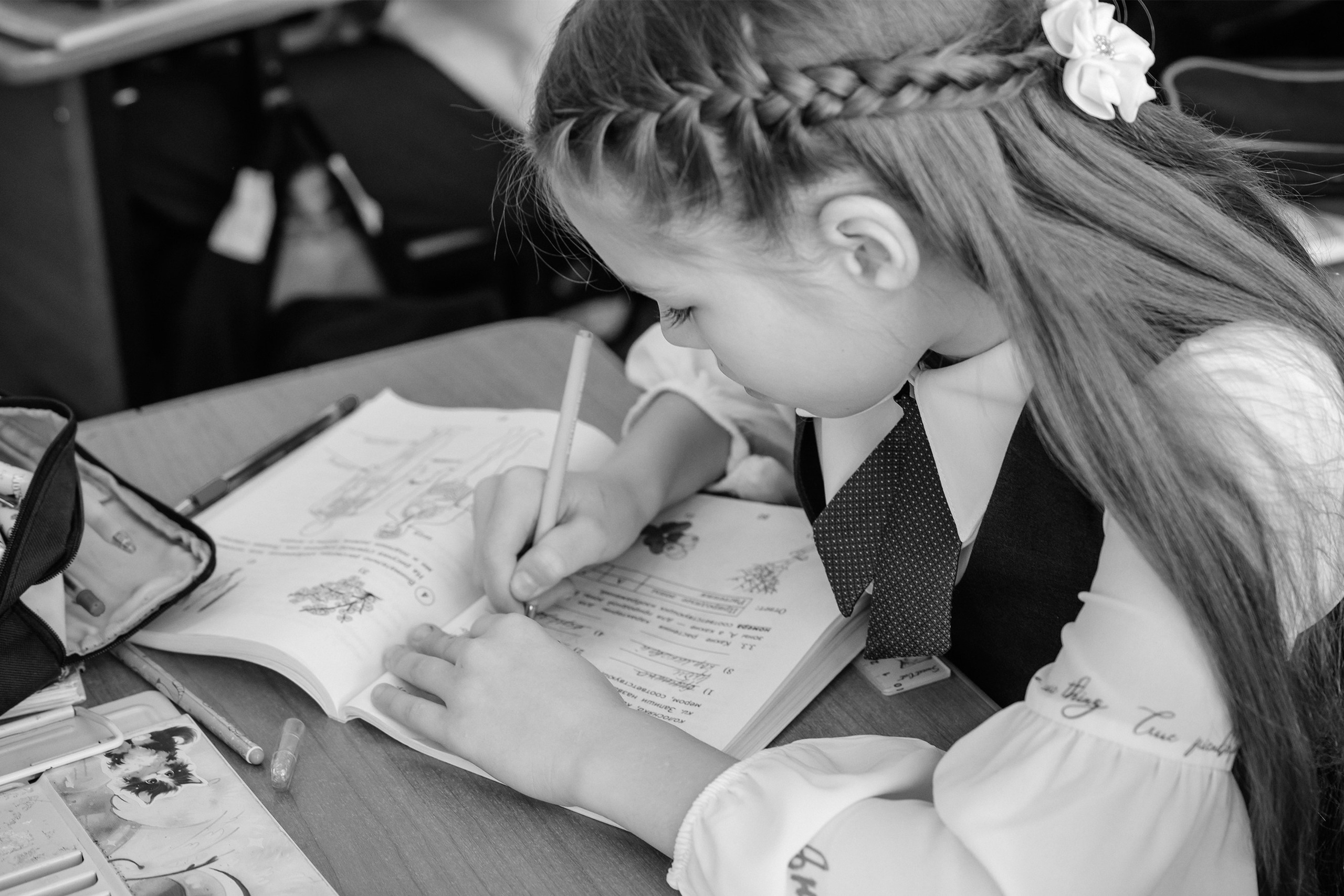 Анна, день в школе. Выпускные альбомы, школьные фотосессии в городе Новороссийске