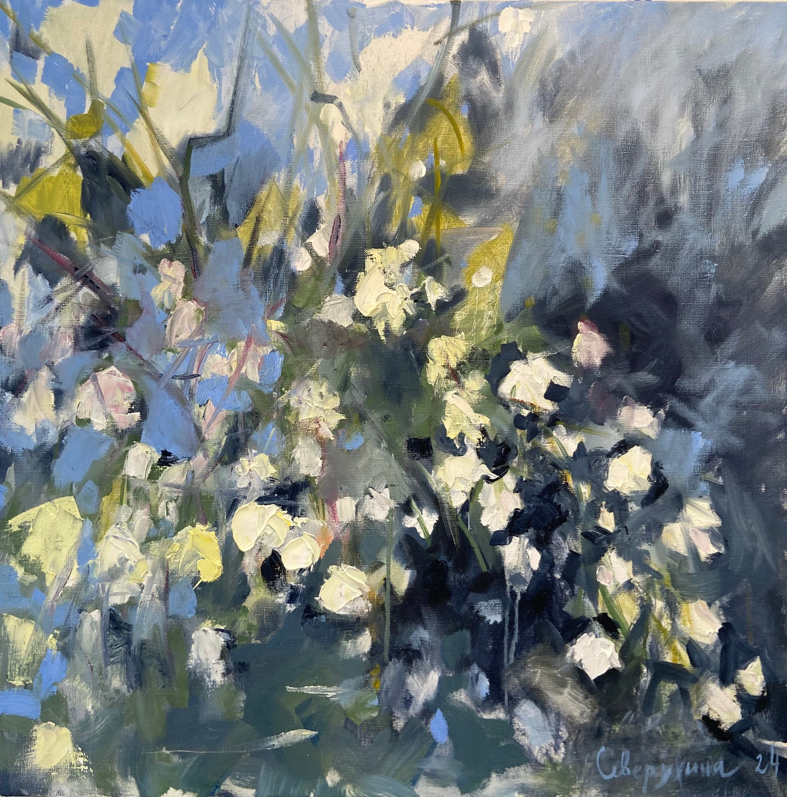 Жасмин. Холст, масло. 80х80. 2024.