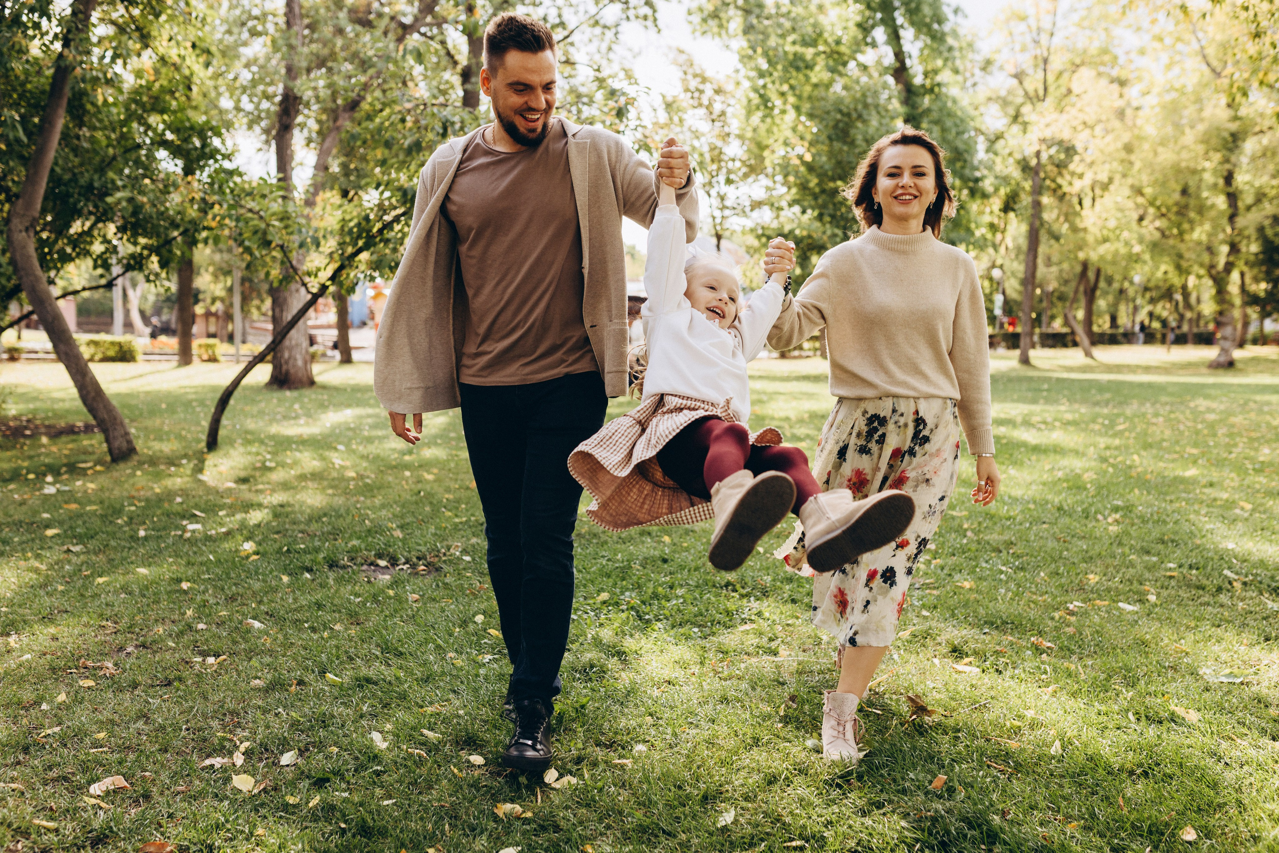 Семейная фотосессия в осеннем парке. Семейный фотограф в Самаре Елена Ефимова