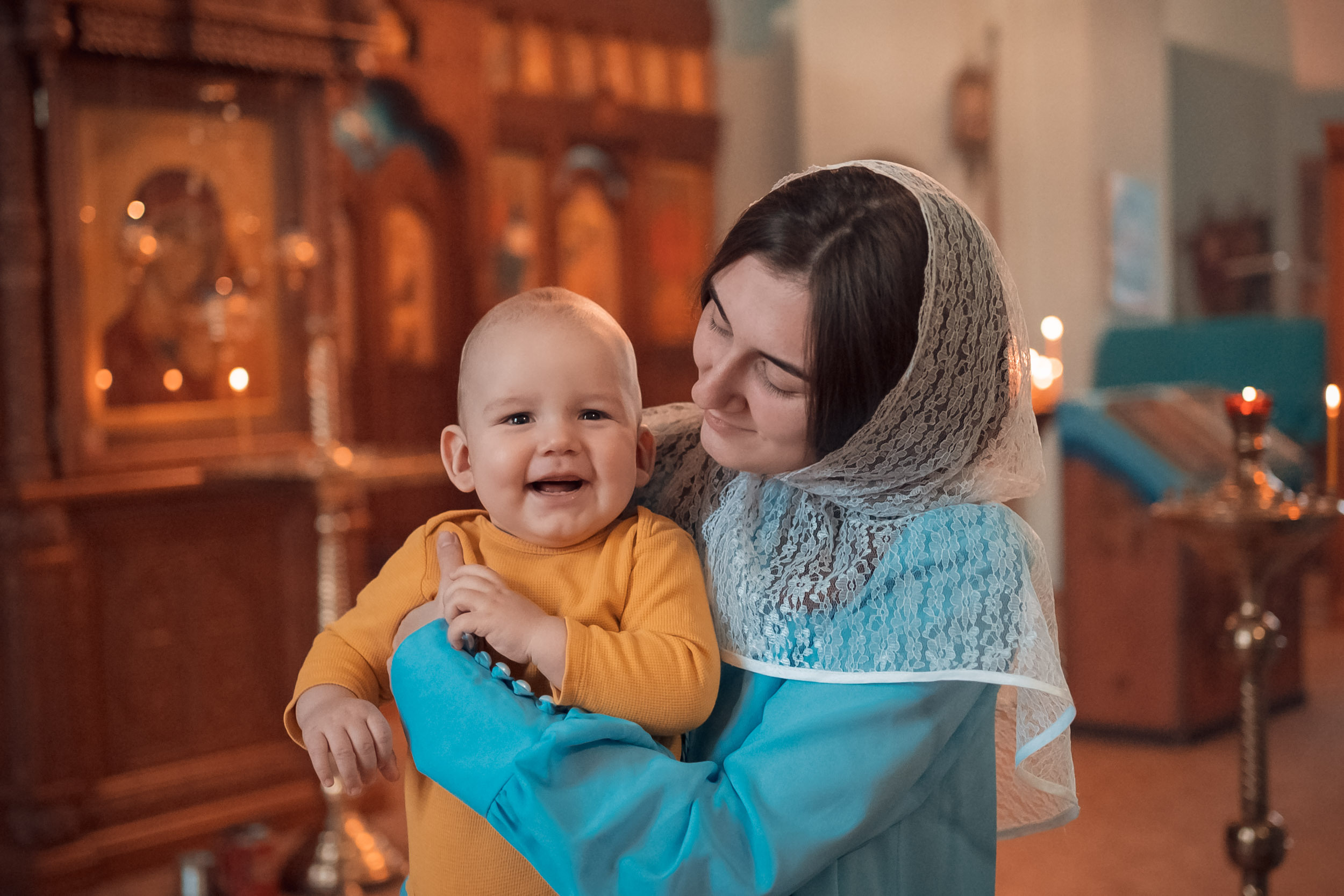 Крещение в Ильинском храме с. Ильинка. Церковный фотограф Севастополь