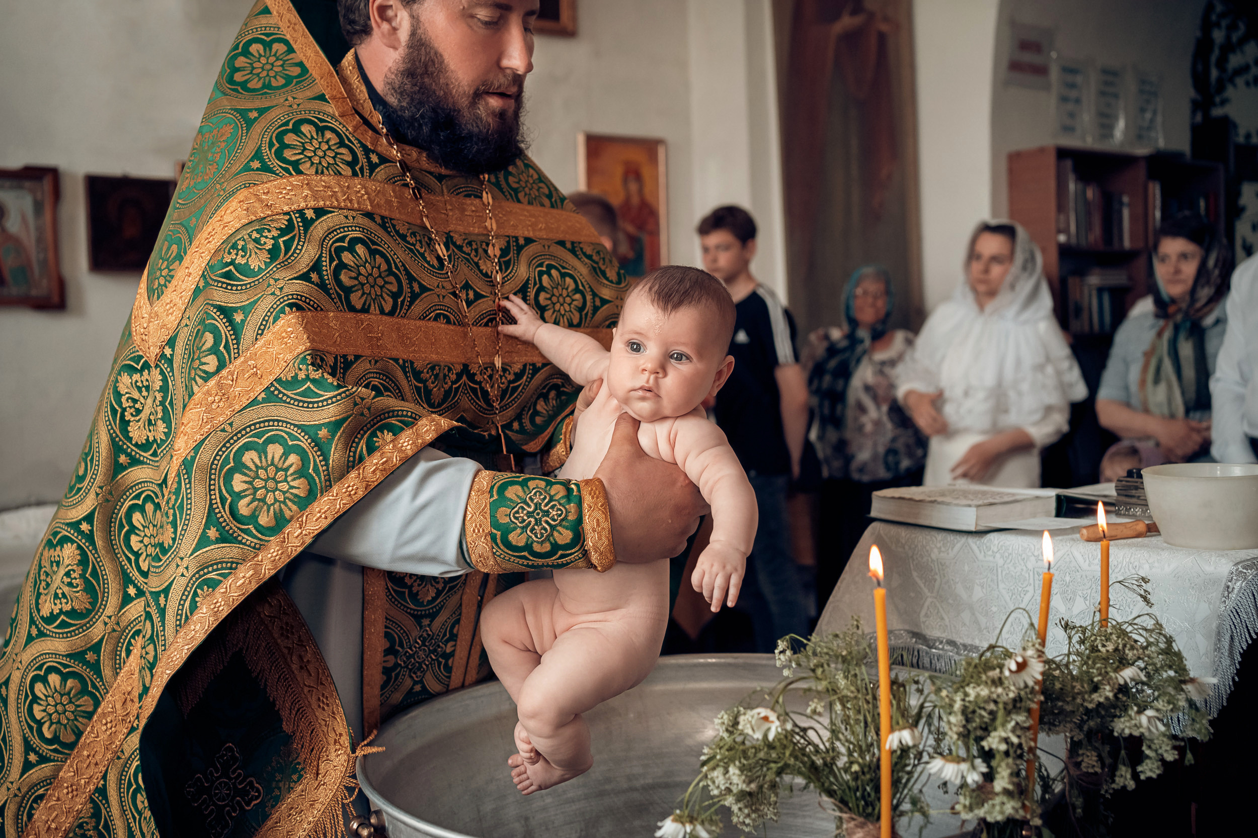 Крещение в Свято — Покровском храме с. Новопокровское. Церковный фотограф Севастополь