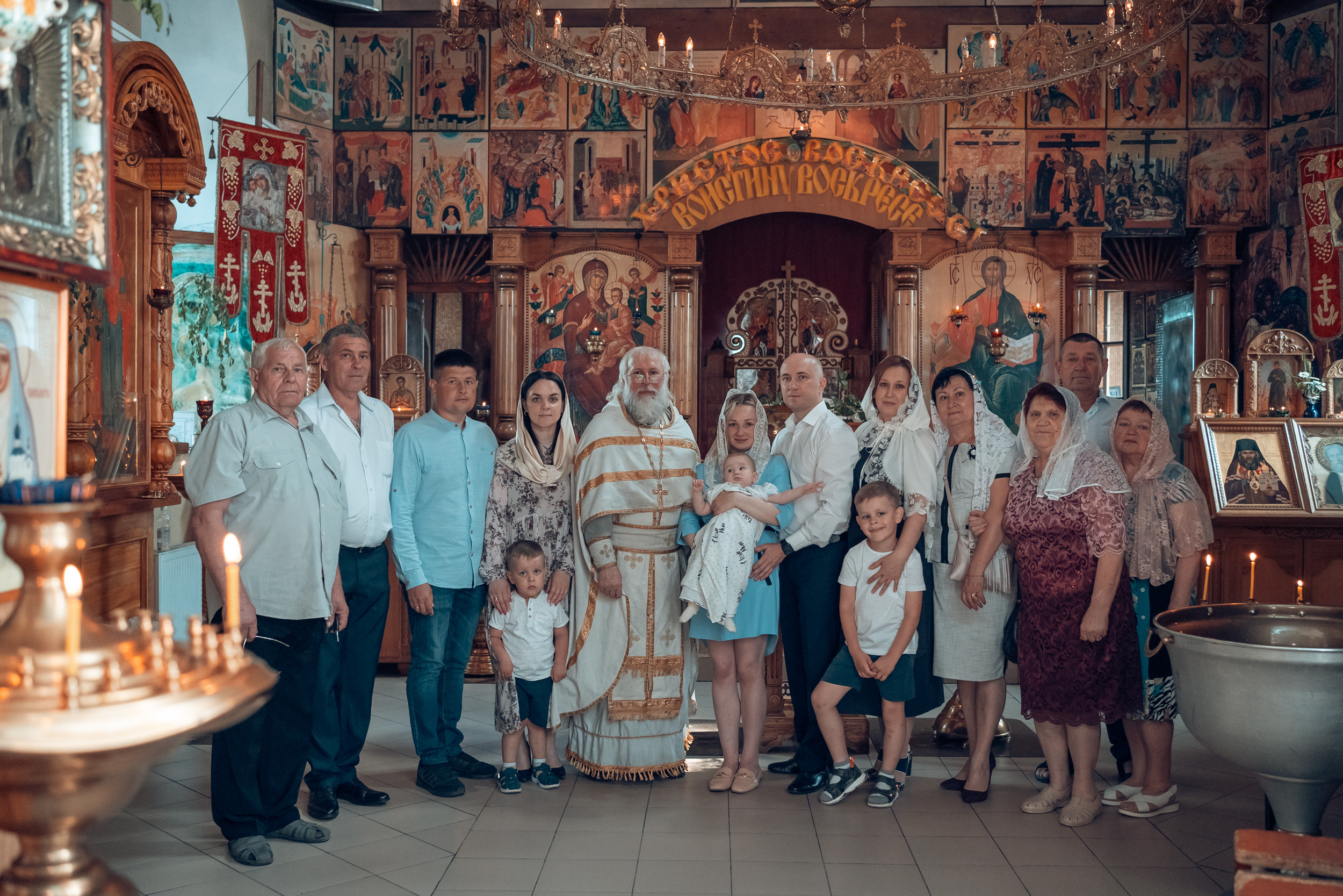 Крещение в Богоявленской церкви г. Венев. Церковный фотограф Севастополь