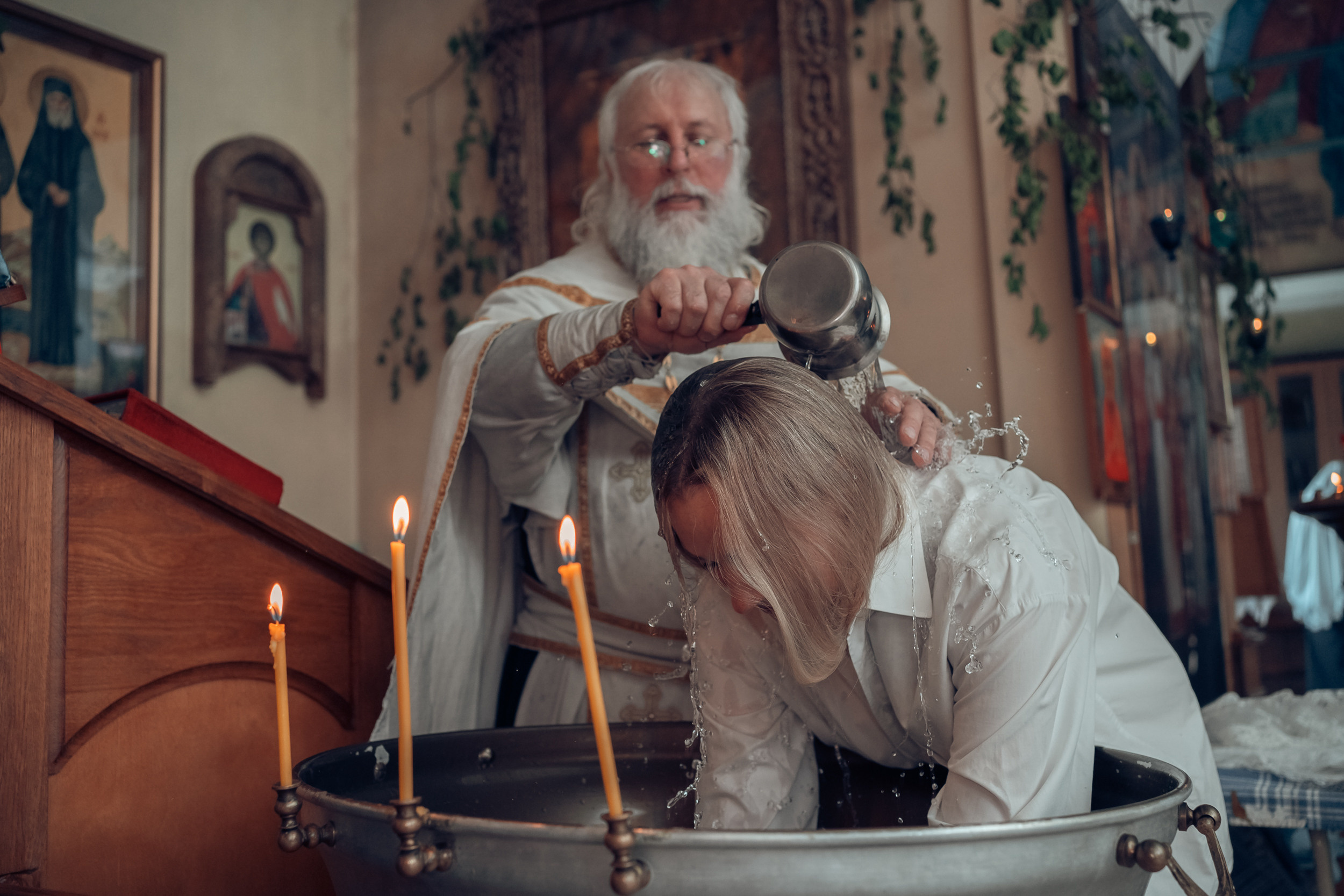 Крещение в Богоявленской церкви г. Венев. Церковный фотограф Севастополь