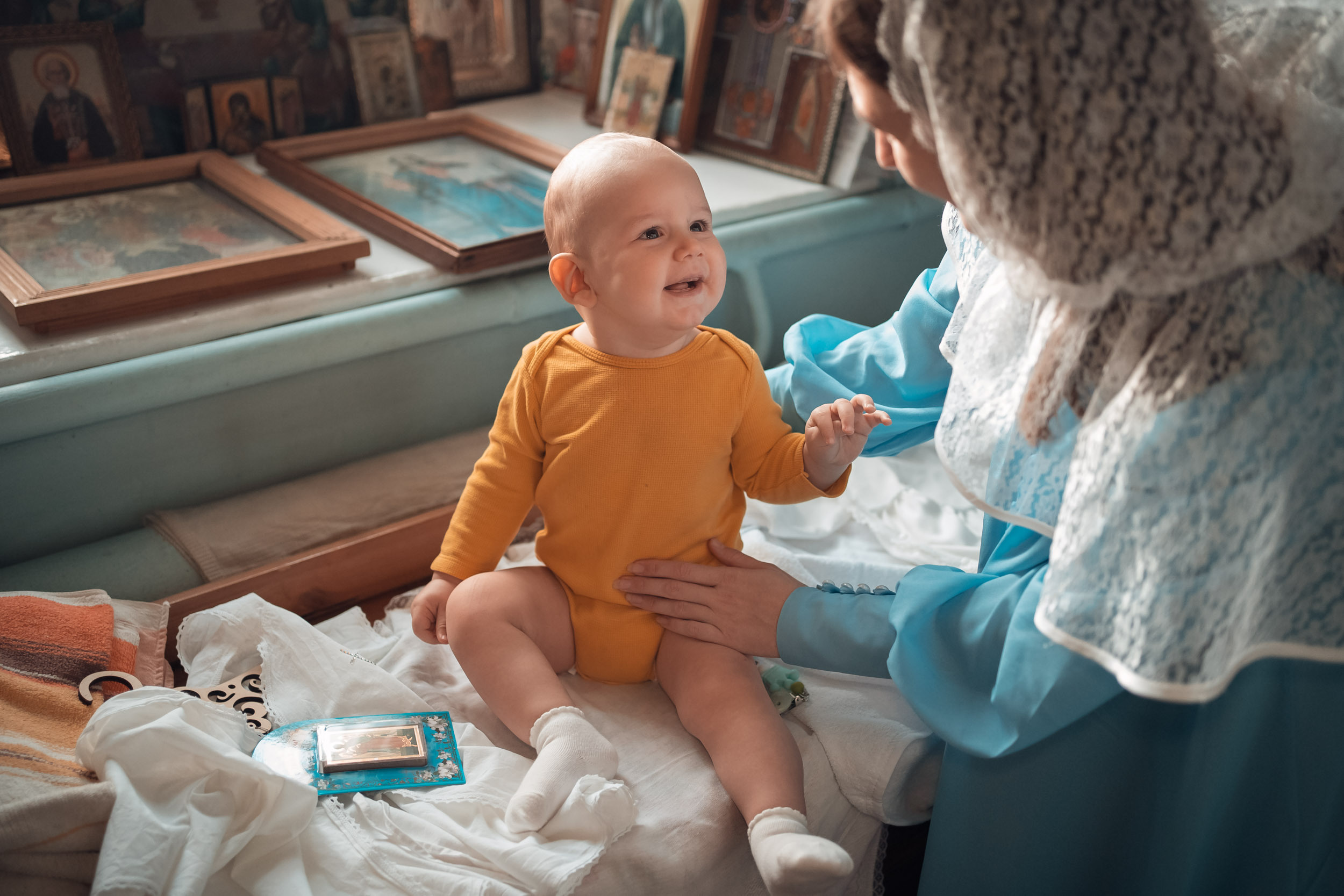 Крещение в Ильинском храме с. Ильинка. Церковный фотограф Севастополь