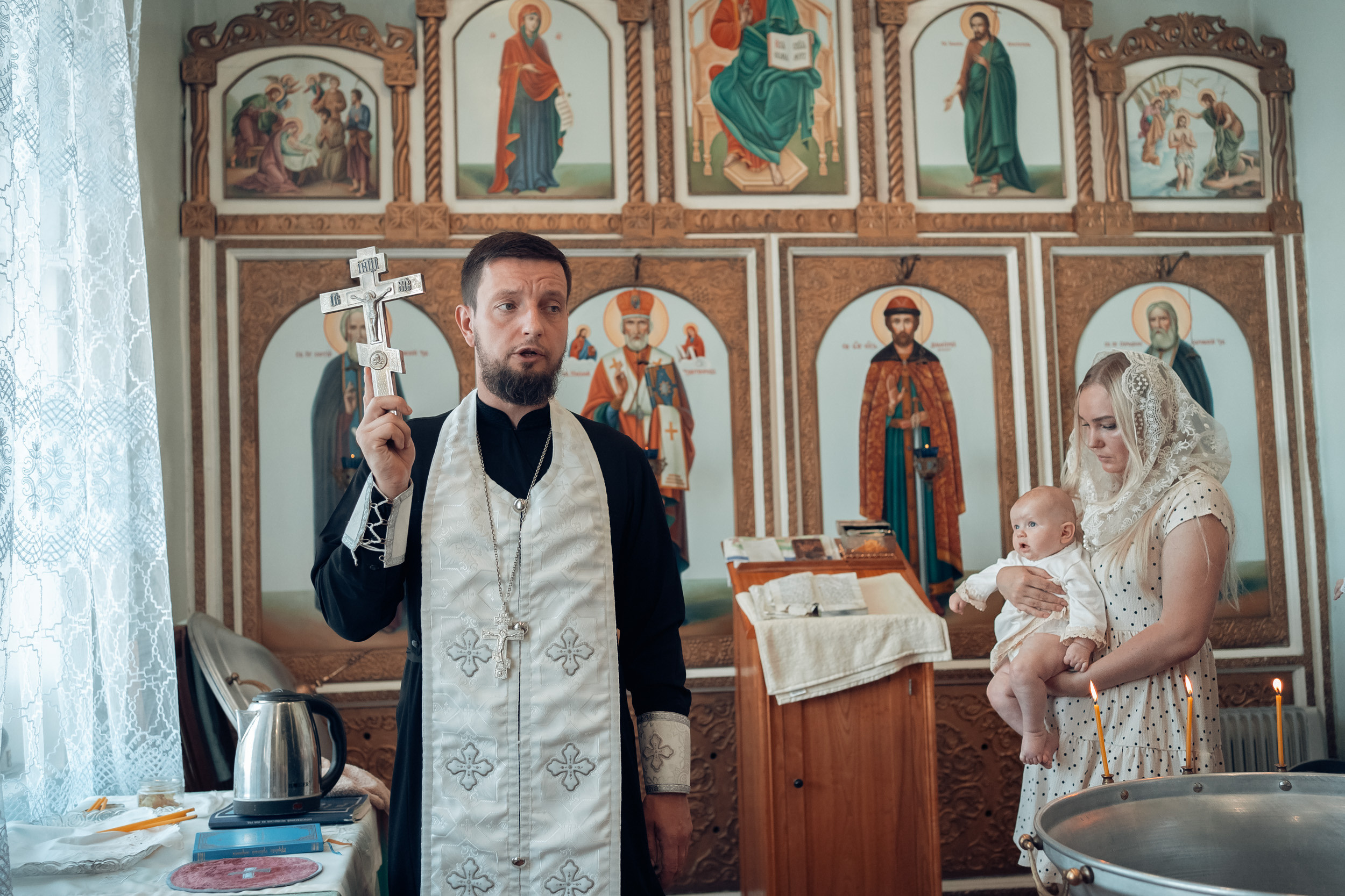 Крещение в церкви Всех Скорбящих радости г. Щекино. Церковный фотограф Севастополь