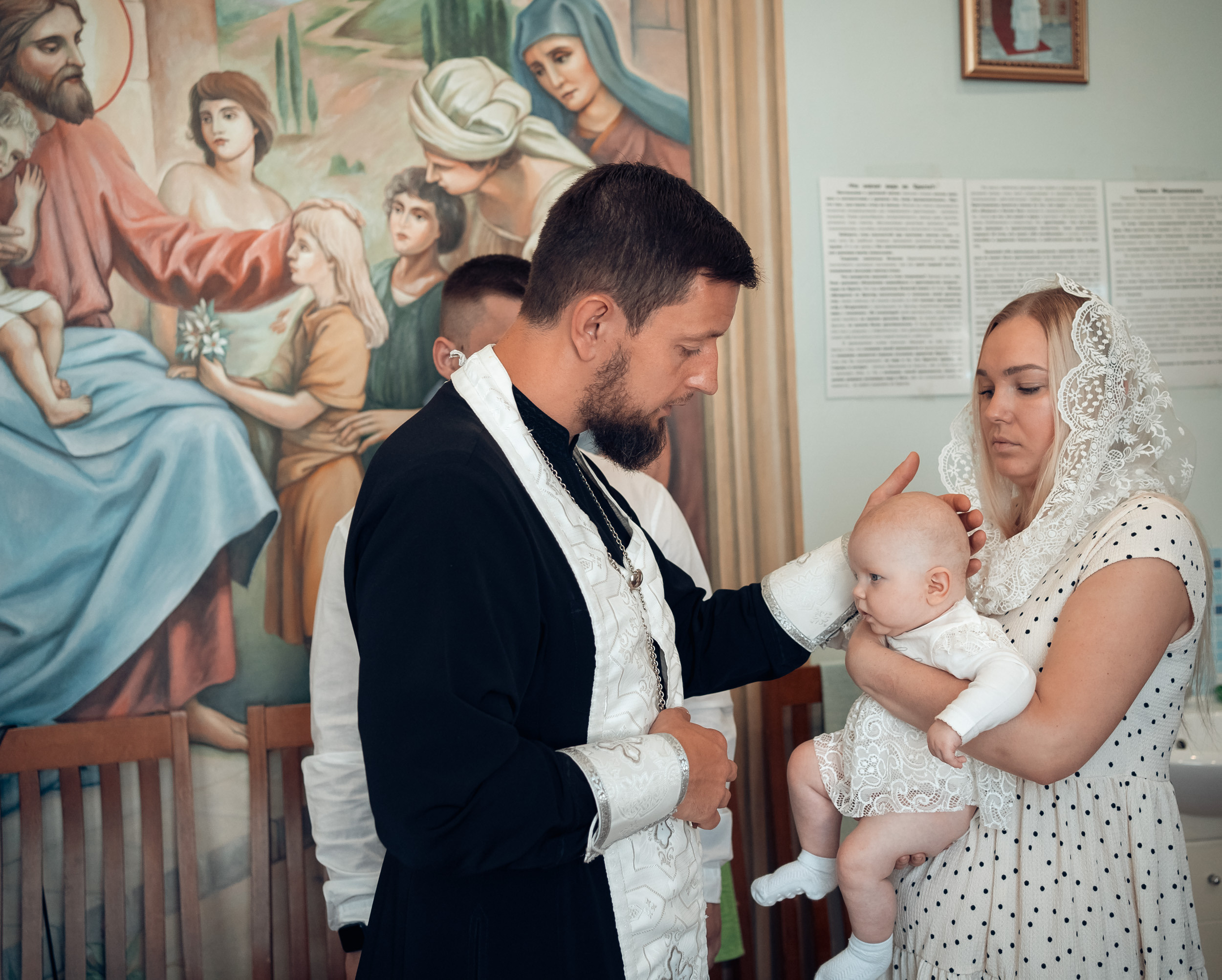 Крещение в церкви Всех Скорбящих радости г. Щекино. Церковный фотограф Севастополь